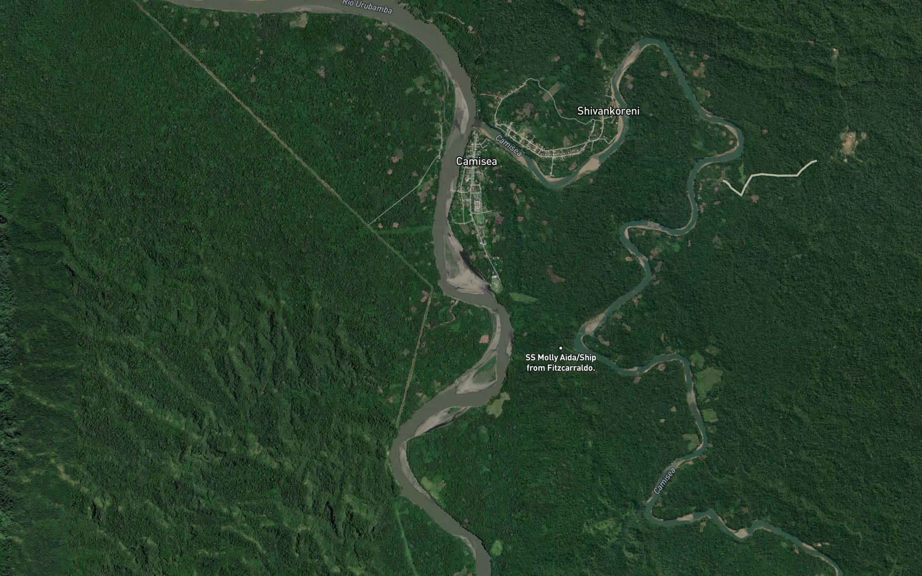 Satellite map of the Quebrada Quitiquiori