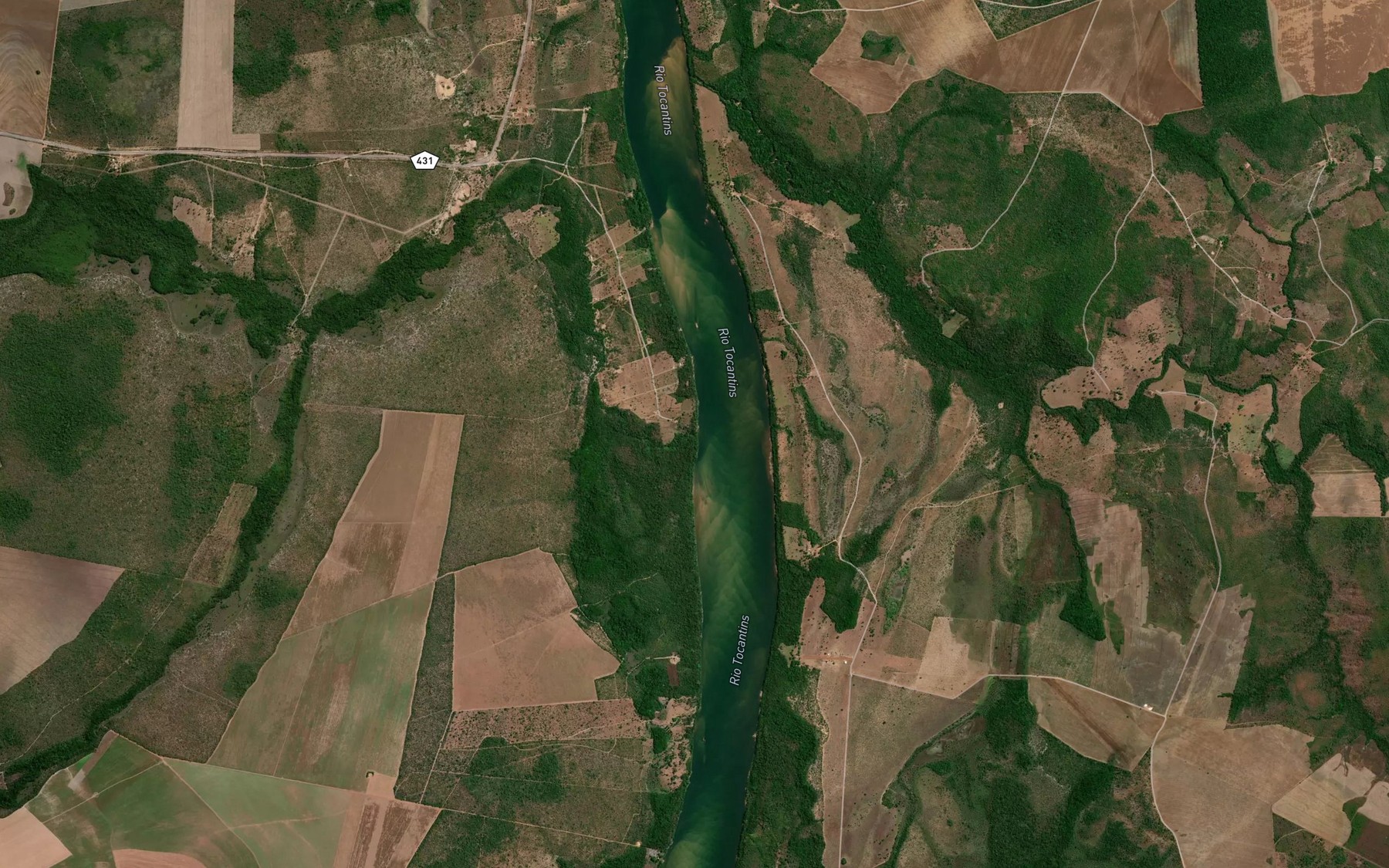 Satellite map of the Ribeirao Goncalo