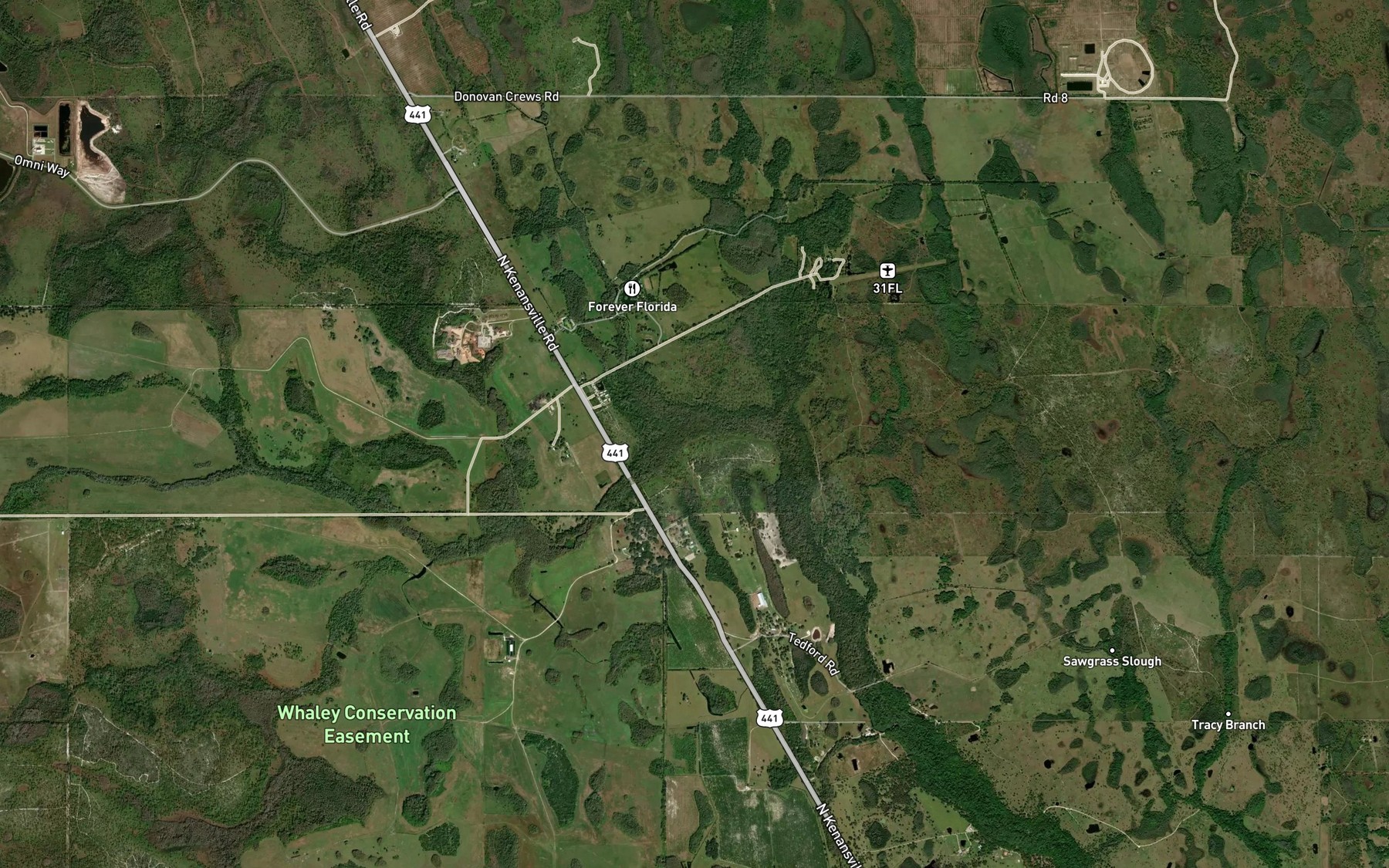 Satellite map of the Rattlesnake Slough