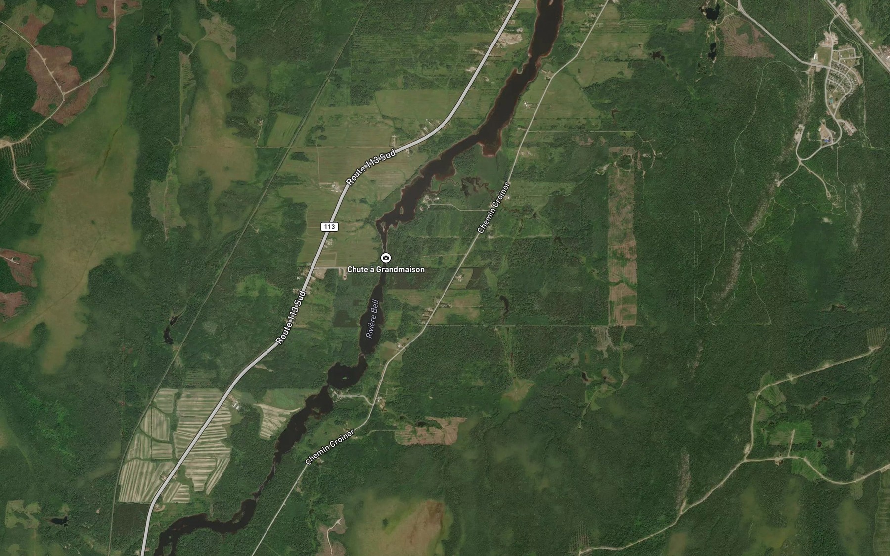 Satellite map of the Ruisseau Grandmaison