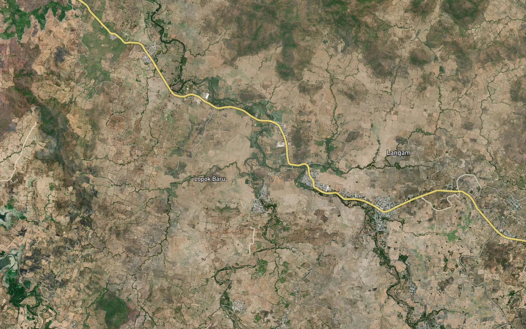 Satellite map of the Brang Tiujaran