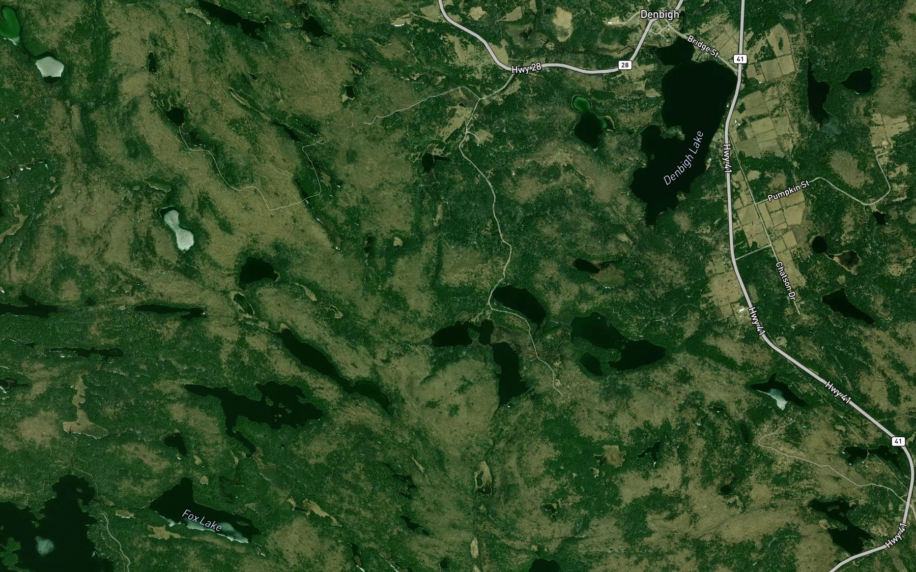 Satellite map of the The Duck Lakes