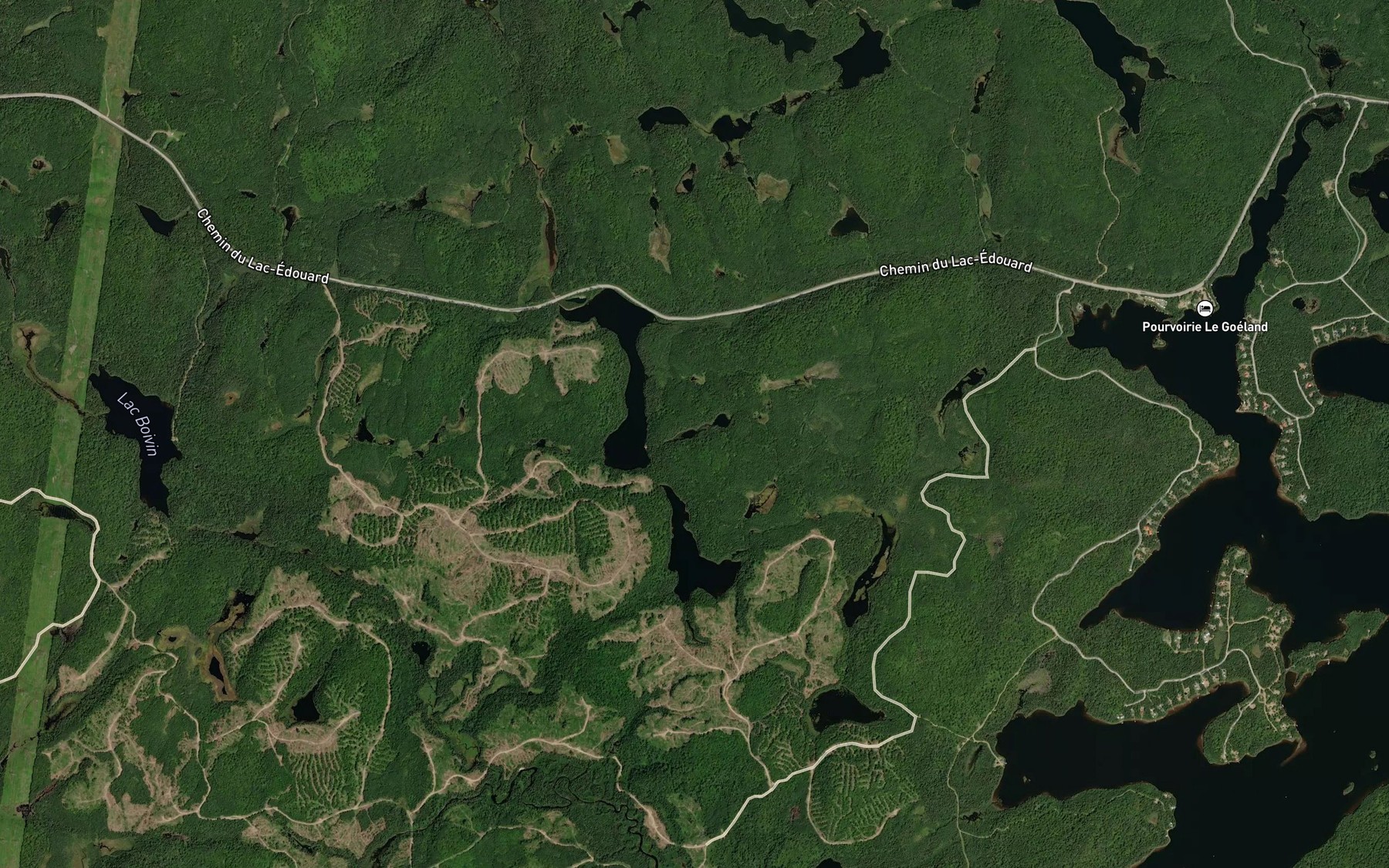 Satellite map of the Lac Monique