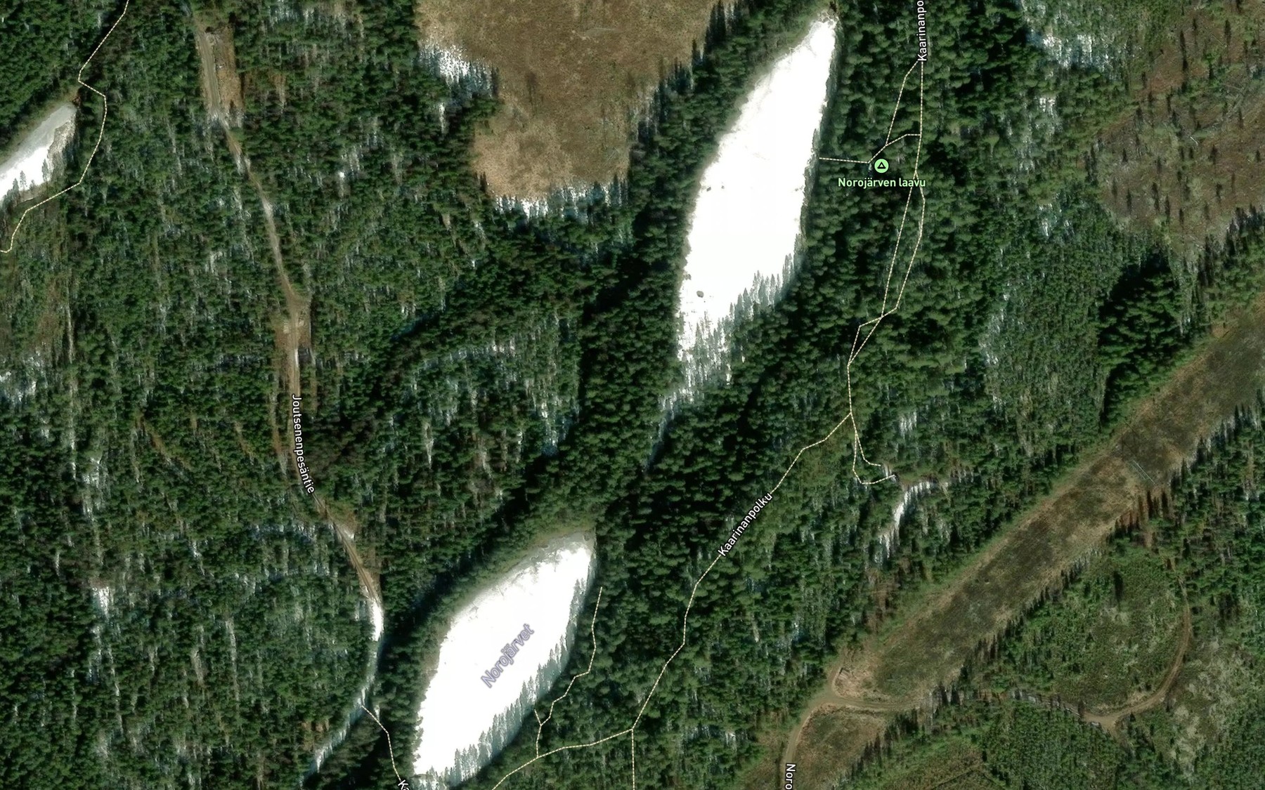 Satellite map of the Norojarvet