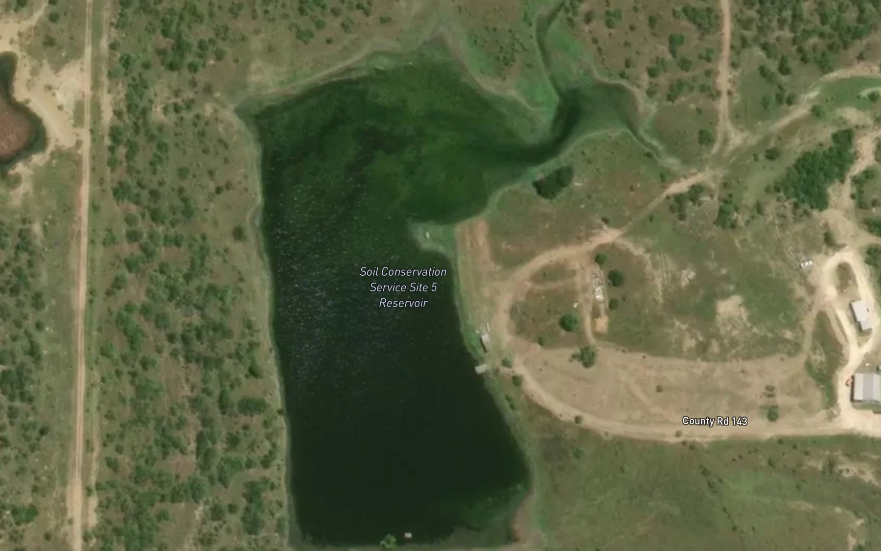 Satellite map of the Soil Conservation Service Site 5 Reservoir