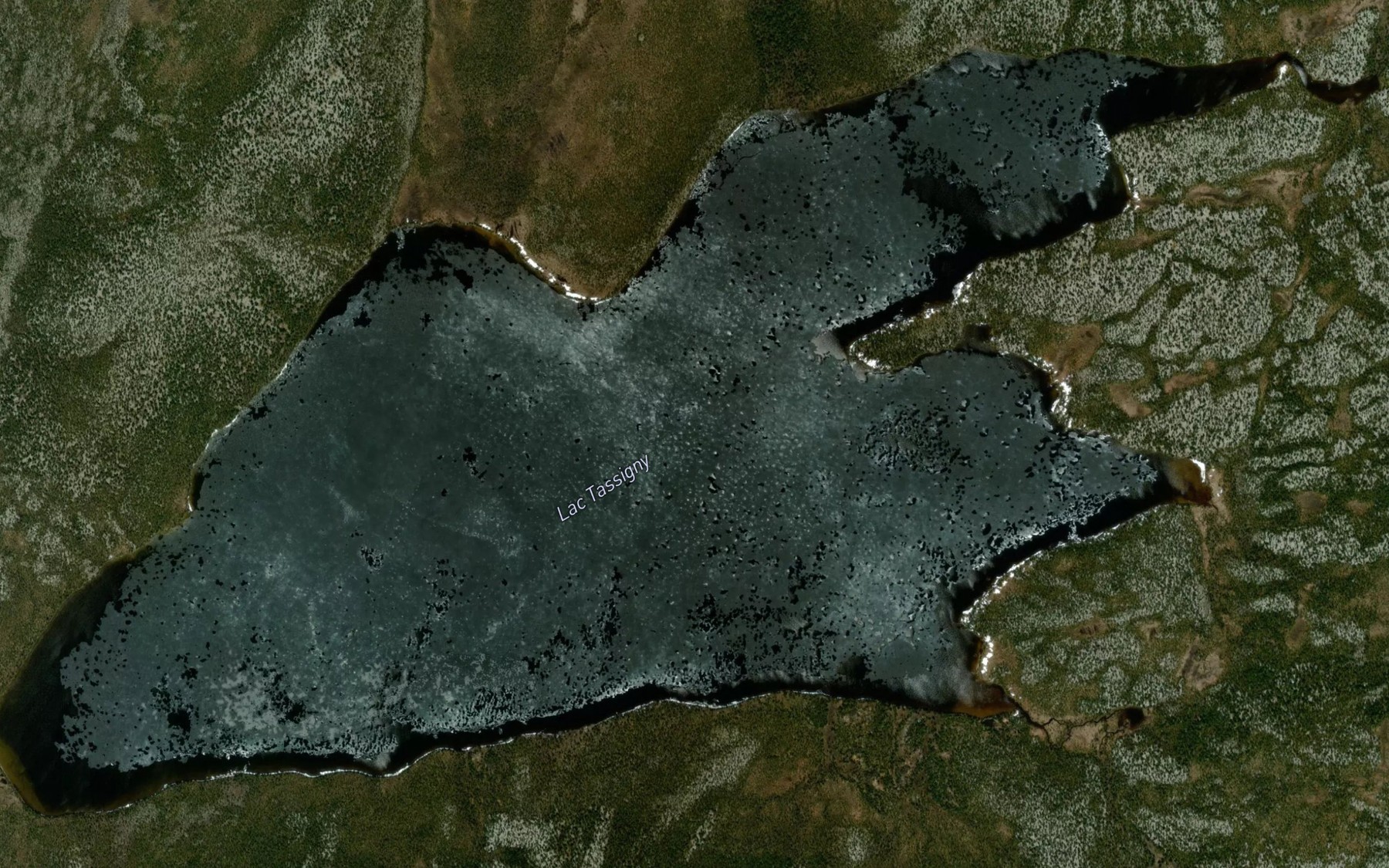 Satellite map of the Lac Tassigny