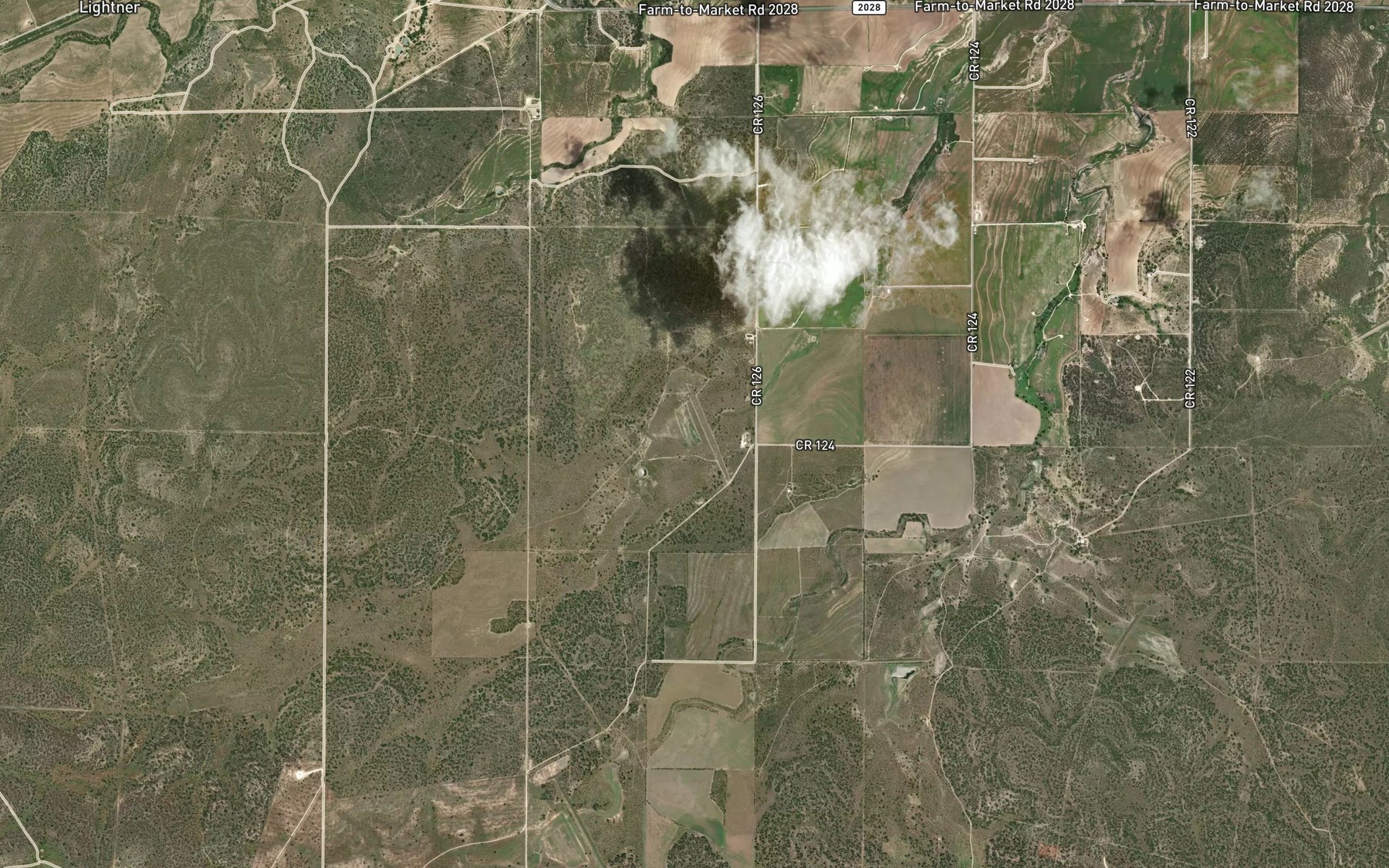 Satellite map of the Soil Conservation Service Site 15 Reservoir