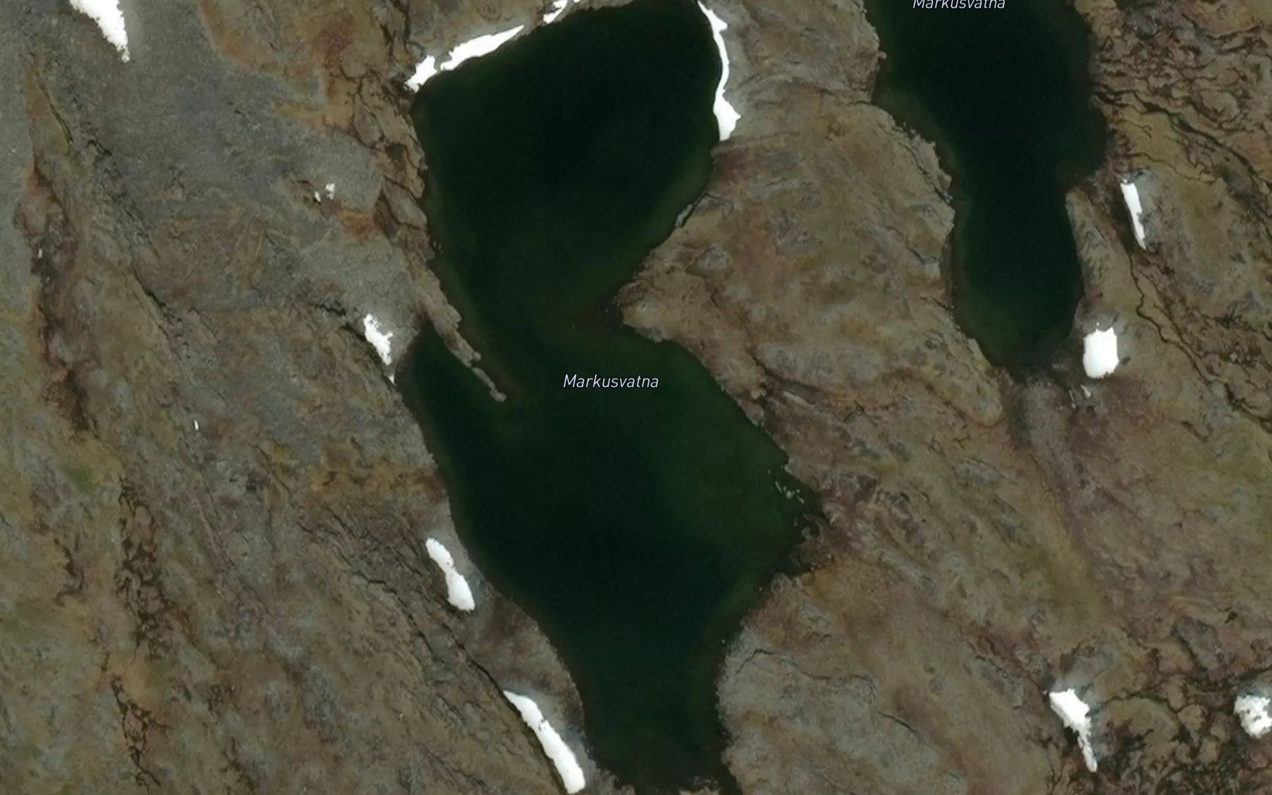 Satellite map of the Markusvatna