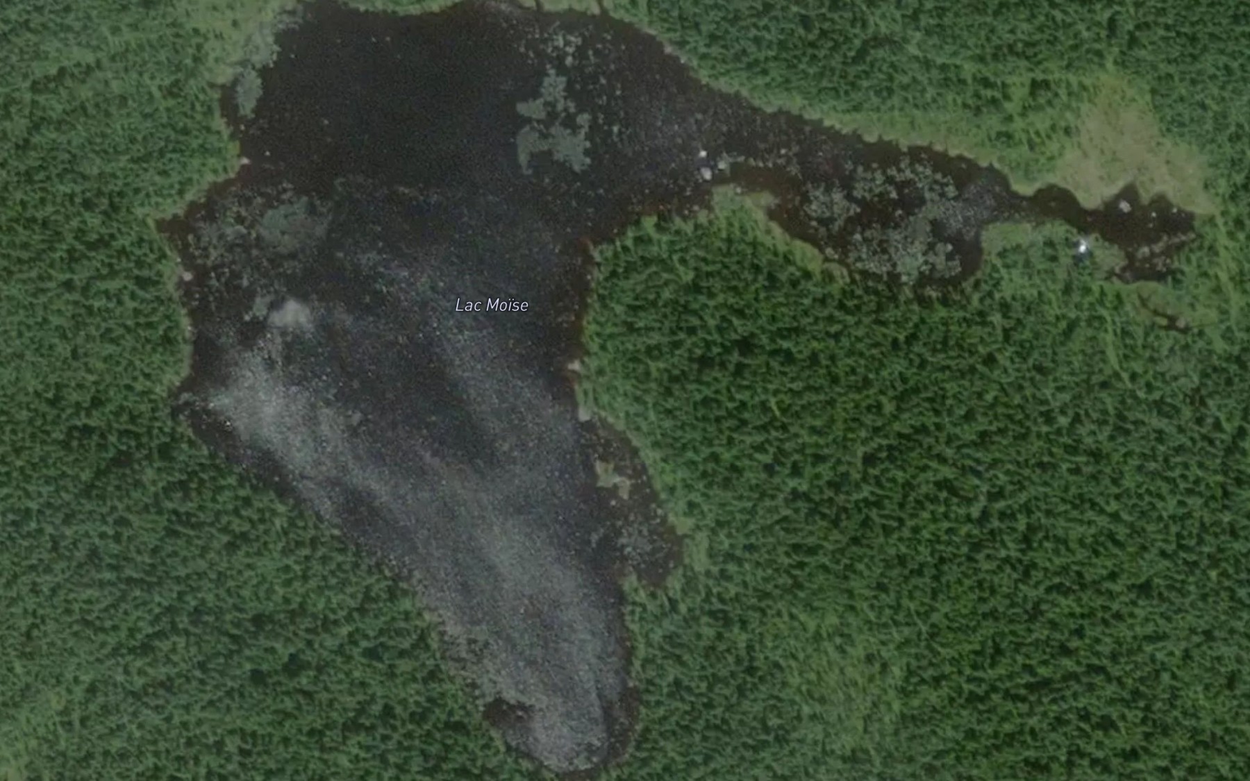 Satellite map of the Lac Moise