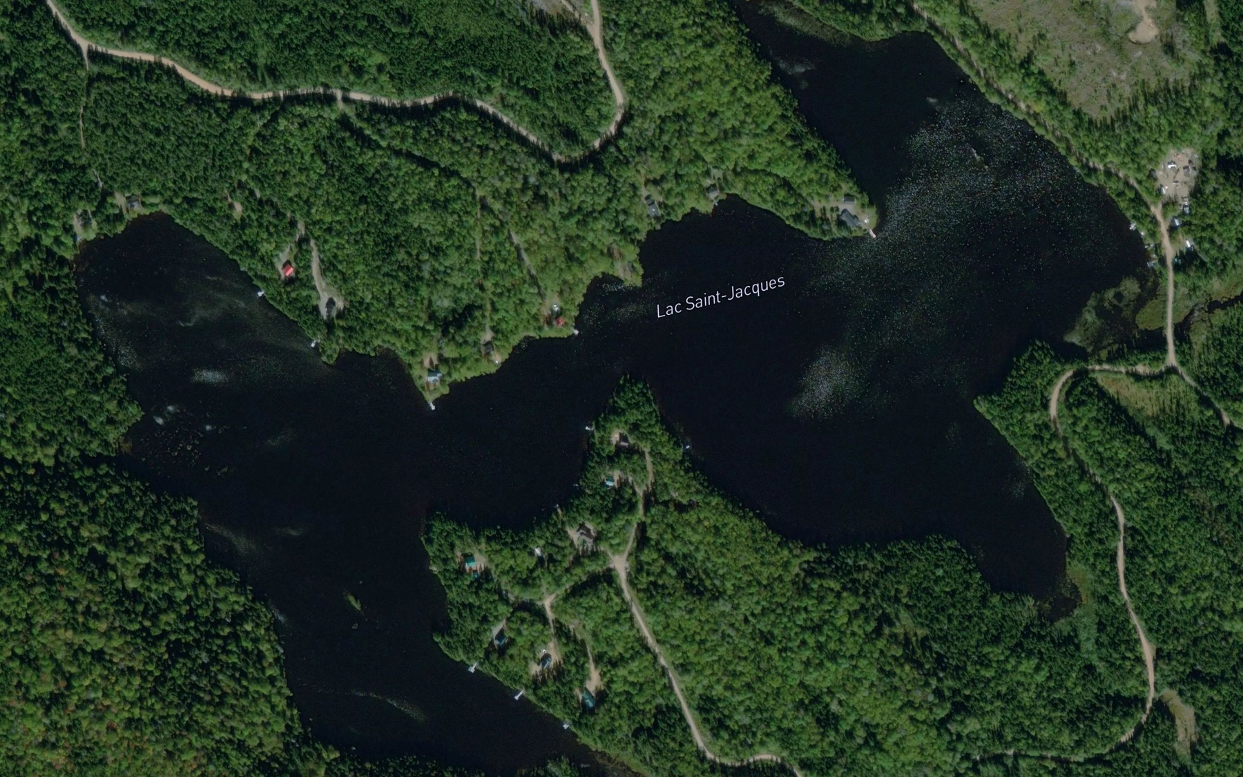 Satellite map of the Lac Saint-Jacques