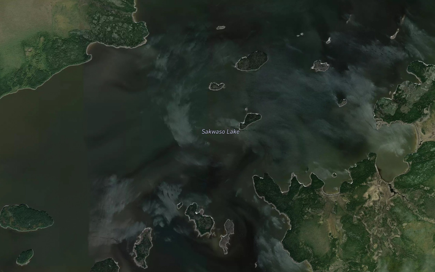 Satellite map of the Sakwaso Lake