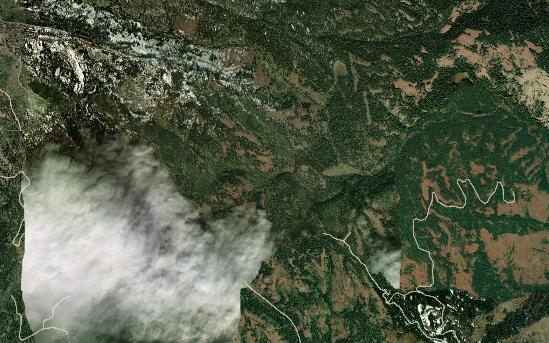 Satellite map of the Huff Ditch