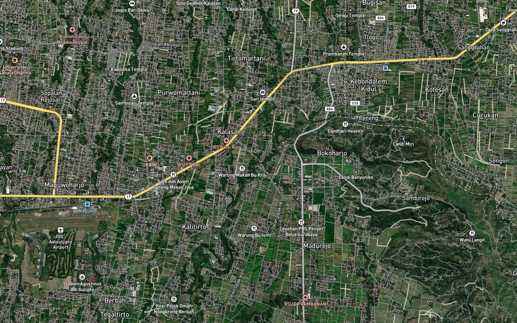 Satellite map of the Kali Bening