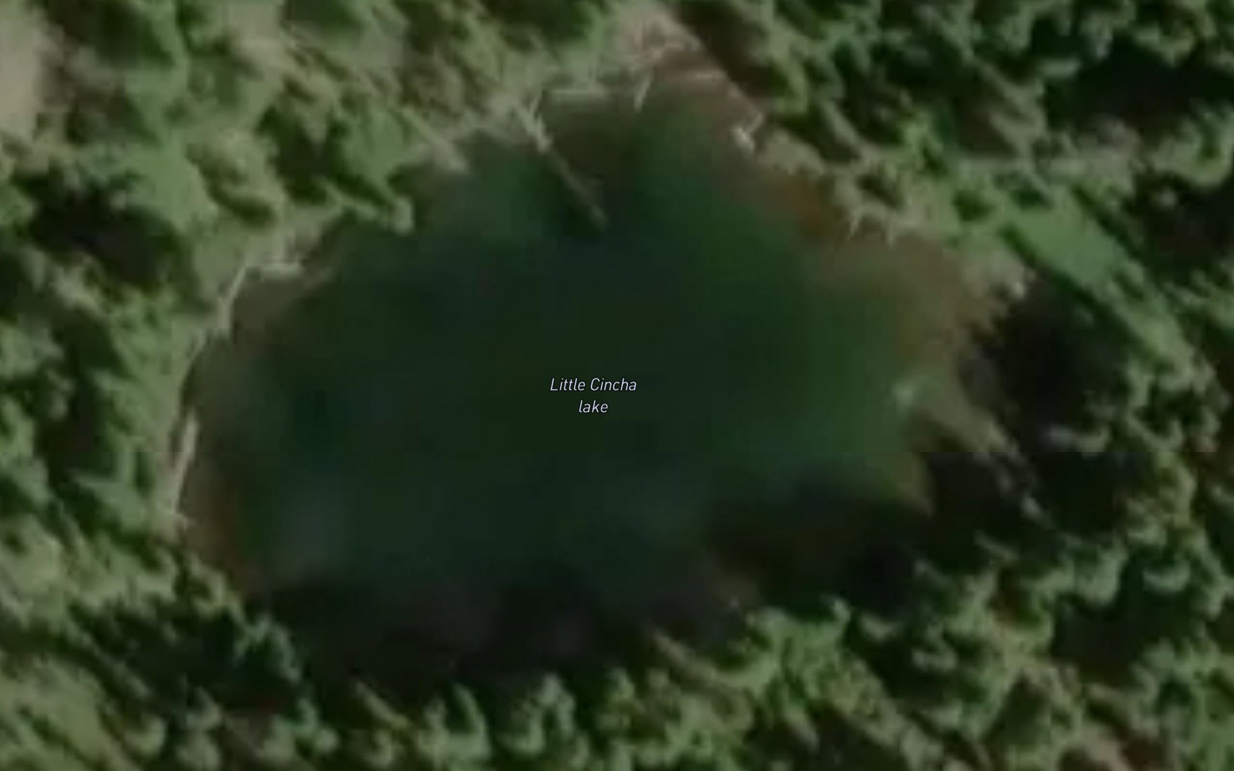 Satellite map of the Little Cincha Lake