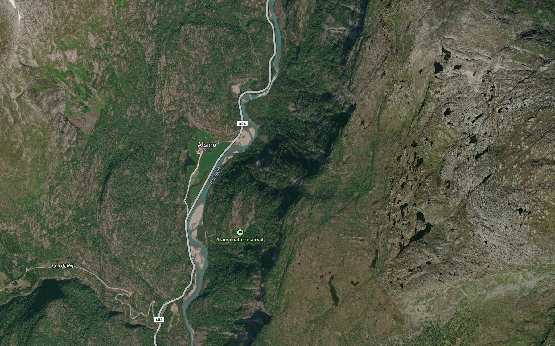 Satellite map of the Morkateiggrovene