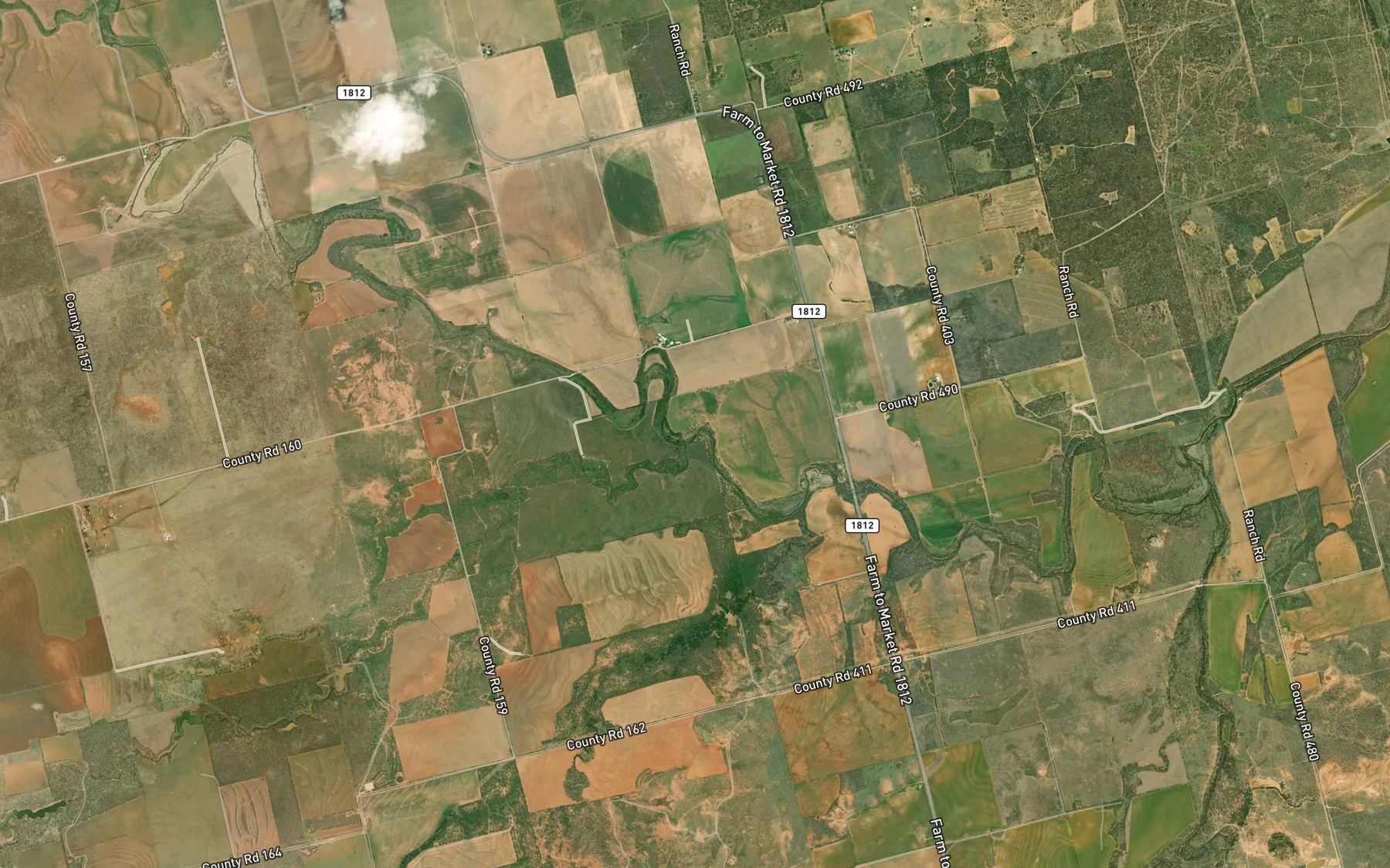 Satellite map of the Dry Creek