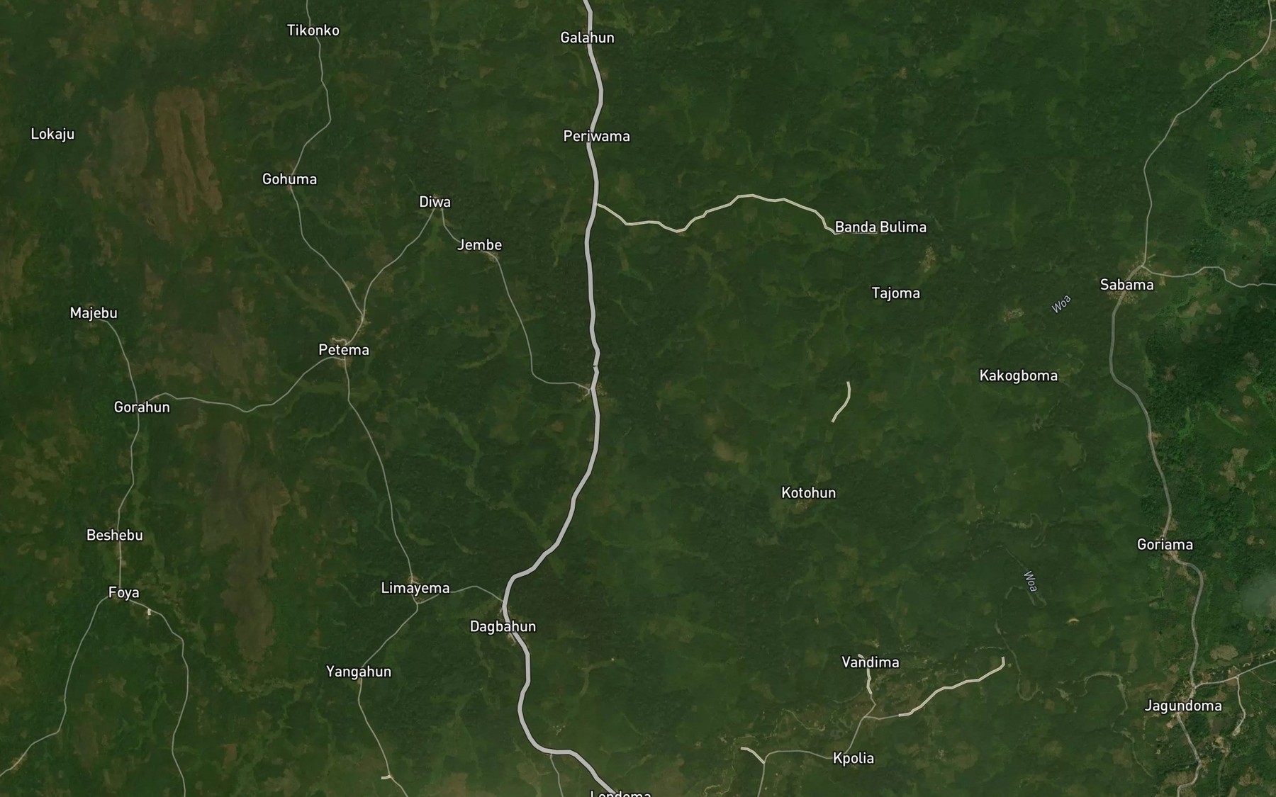 Satellite map of the Legbeye