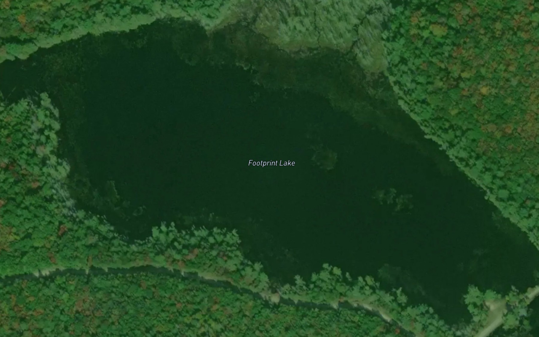 Satellite map of the Footprint Lake