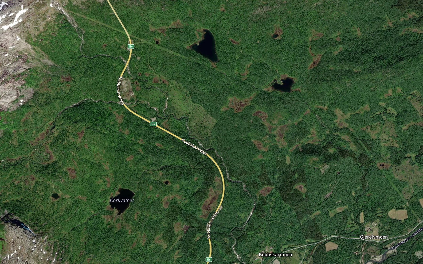Satellite map of the Kvannbekken