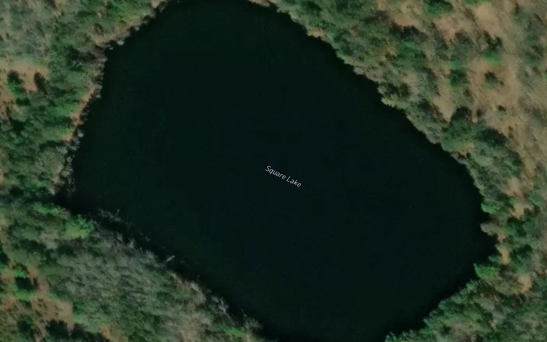 Satellite map of the Square Lake