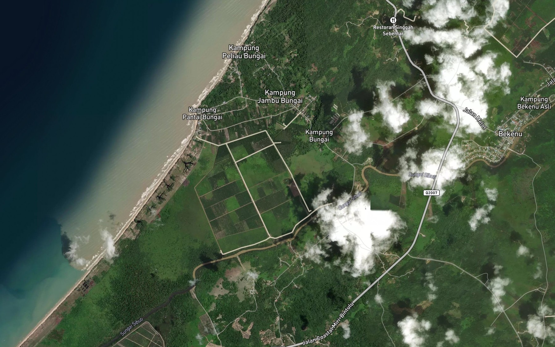 Satellite map of the Sungai Ranchah Ranchah