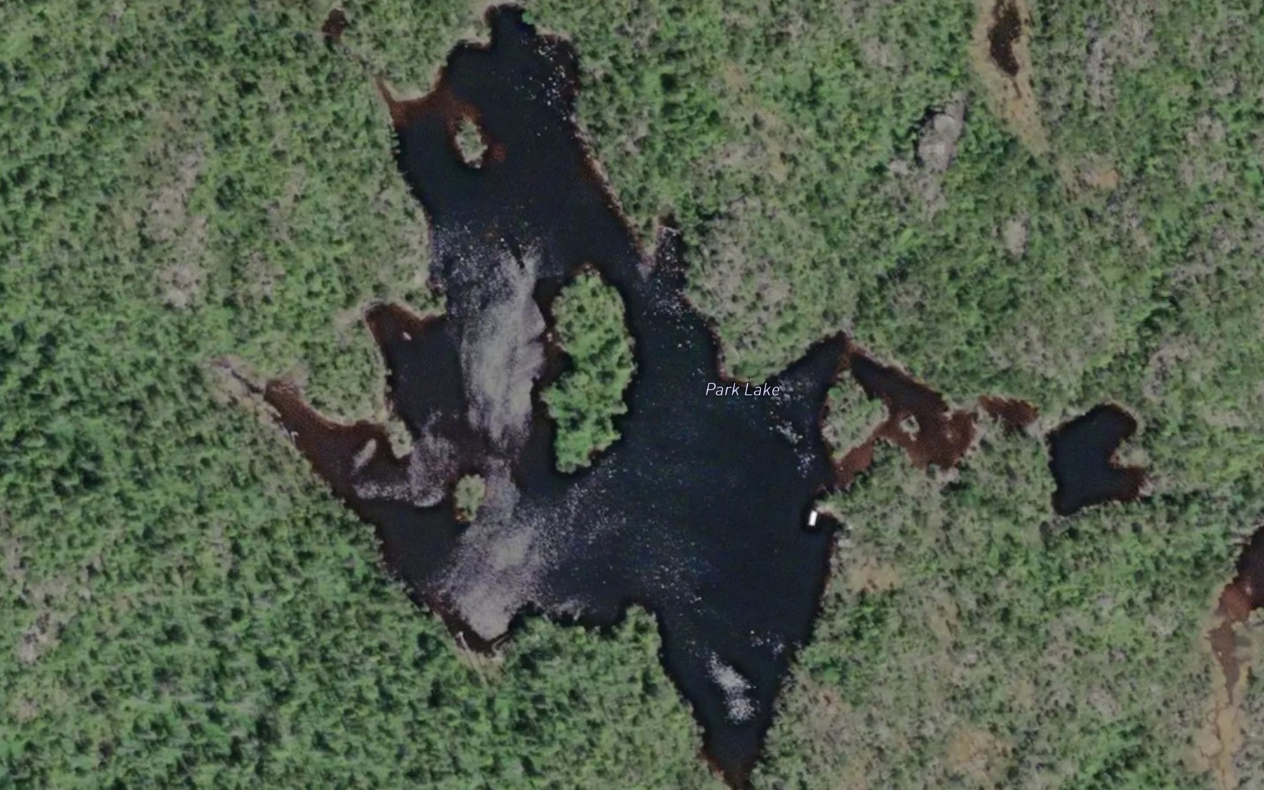 Satellite map of the Park Lake