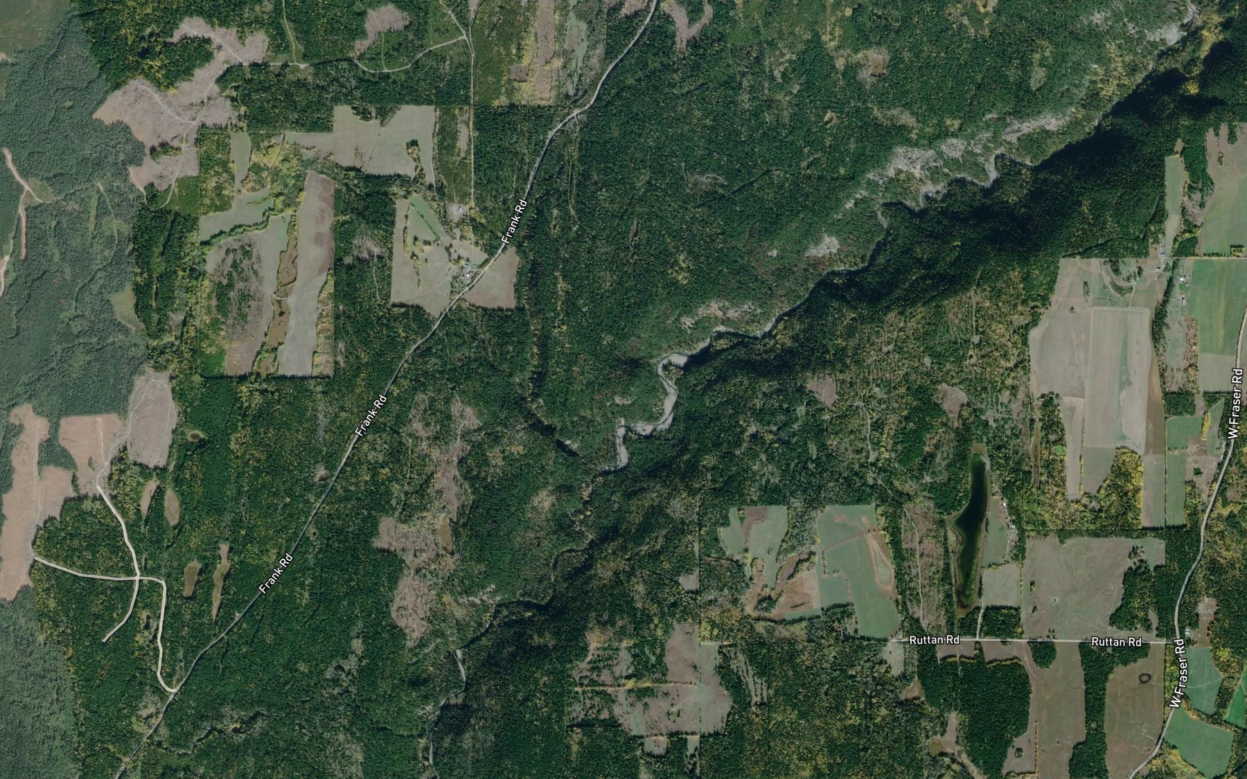 Satellite map of the Ruric Creek