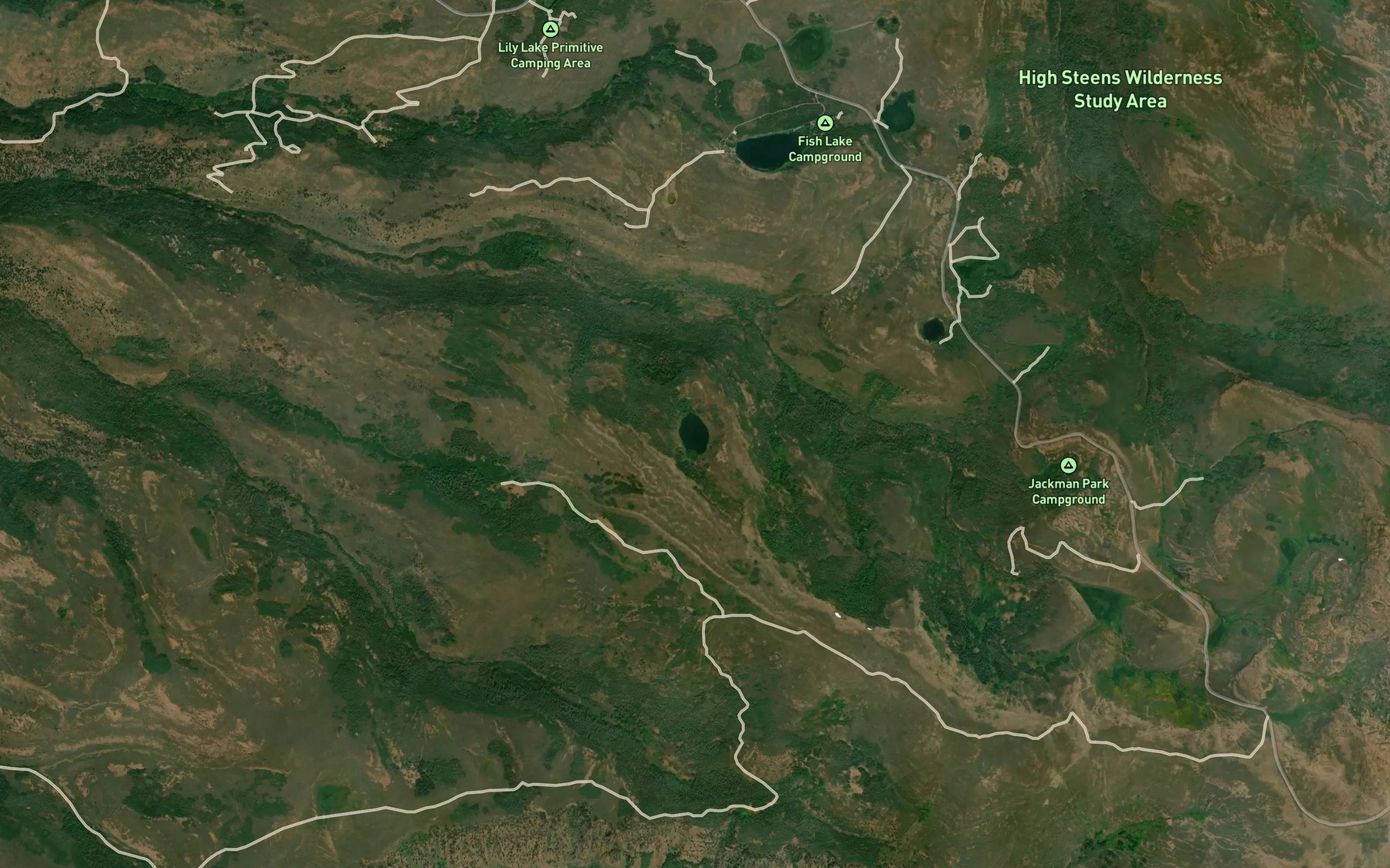Satellite map of the Lost Lake