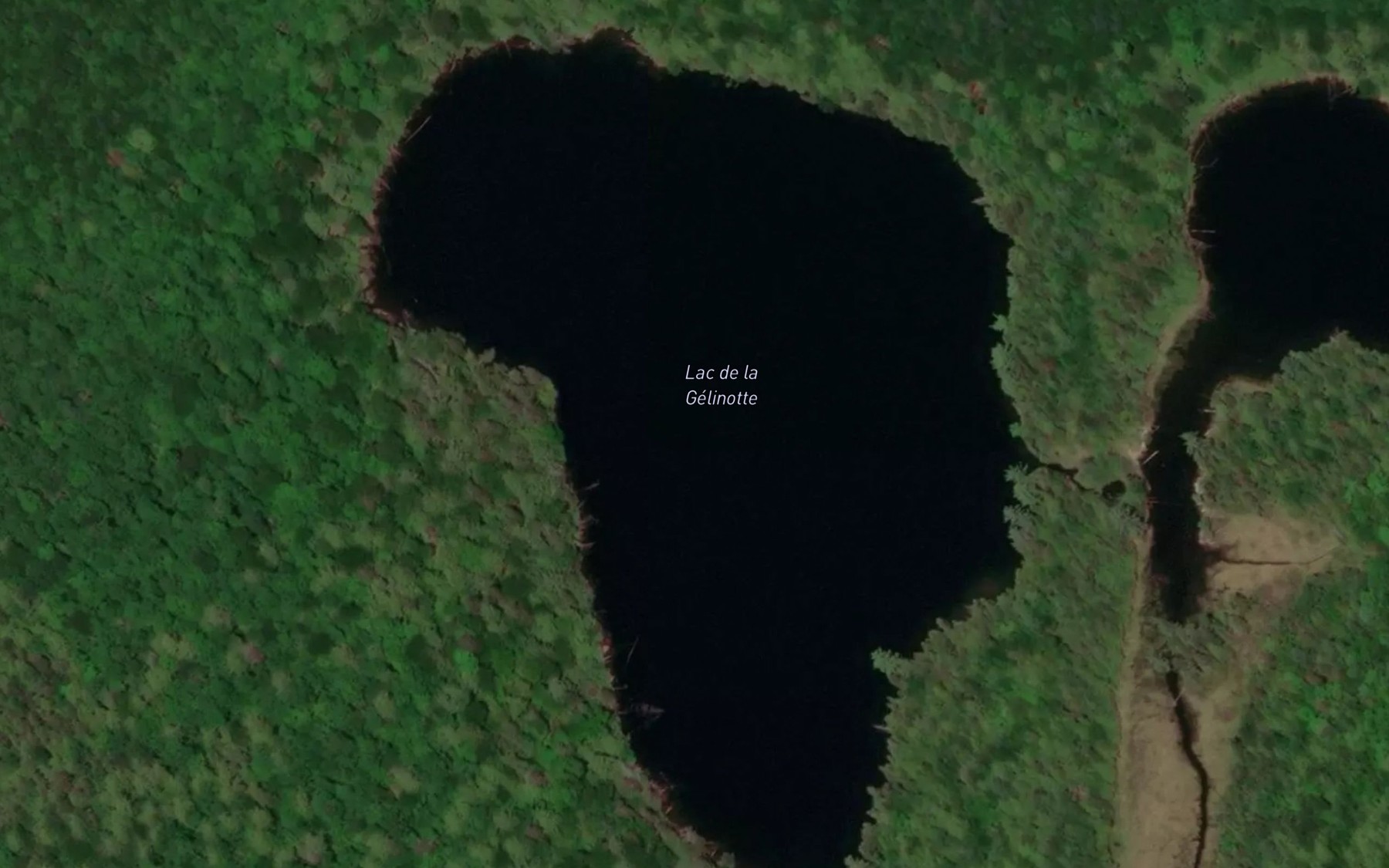 Satellite map of the Lac de la Gelinotte