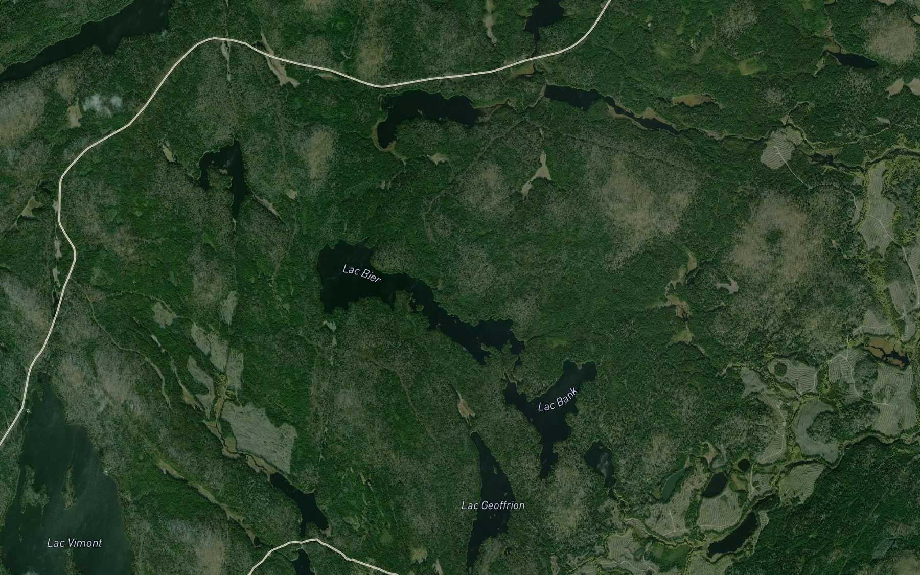 Satellite map of the Lac Bier