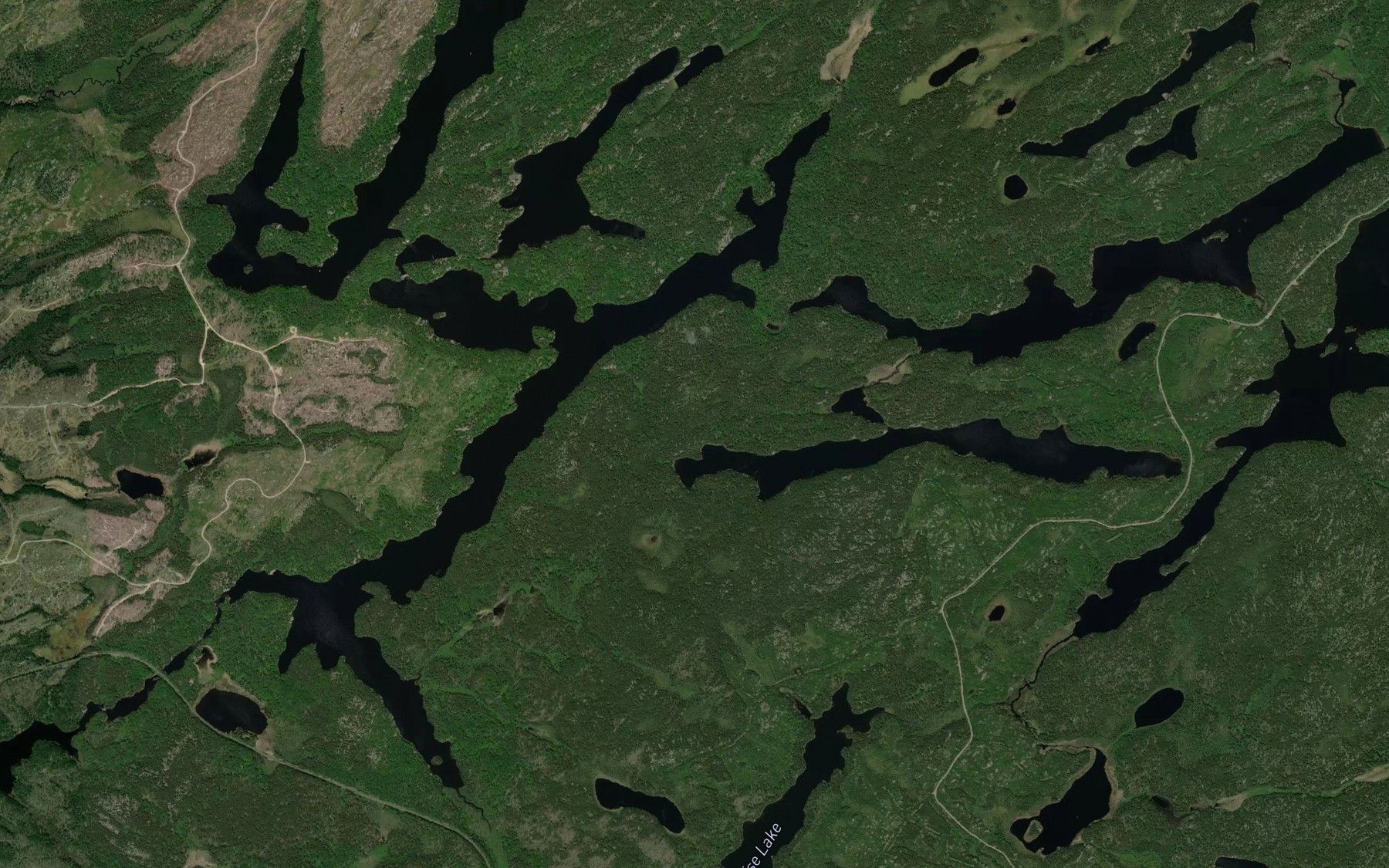 Satellite map of the Bent Creek