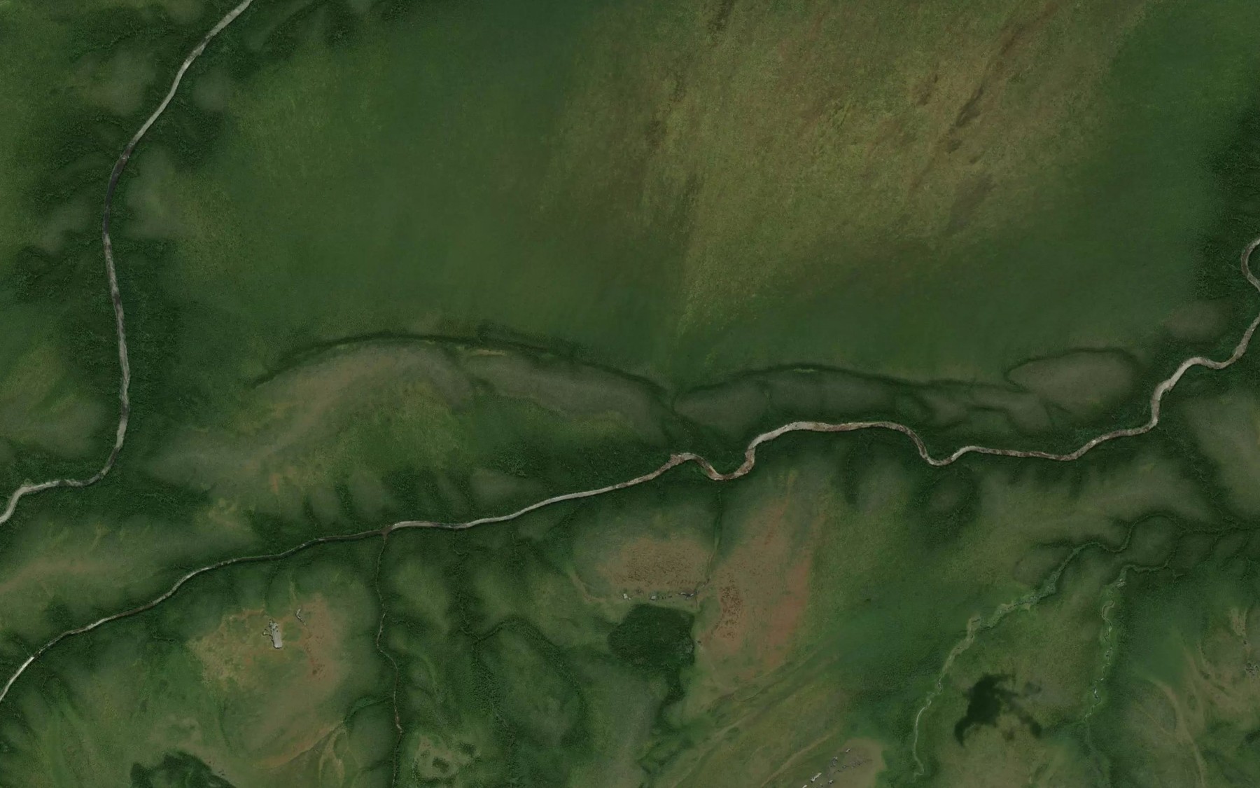 Satellite map of the Harvey Creek