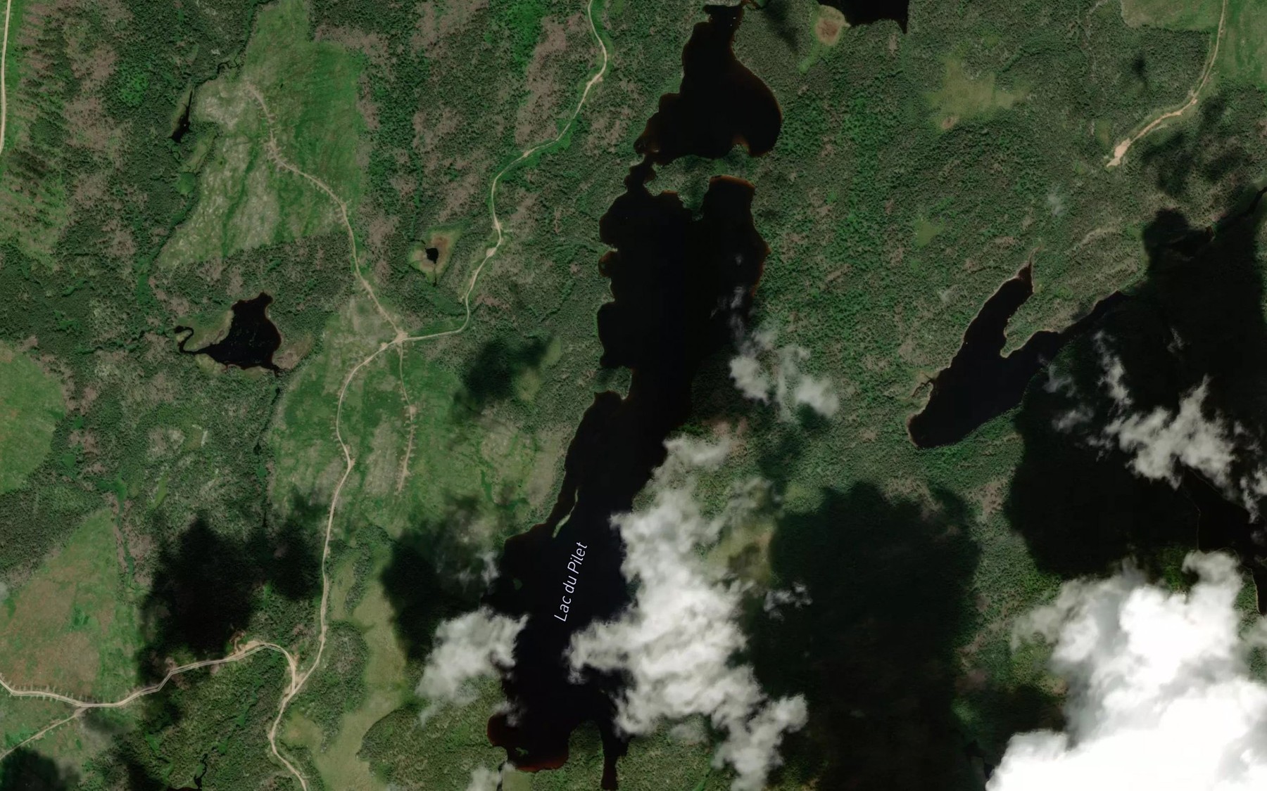 Satellite map of the Lac du Pilet