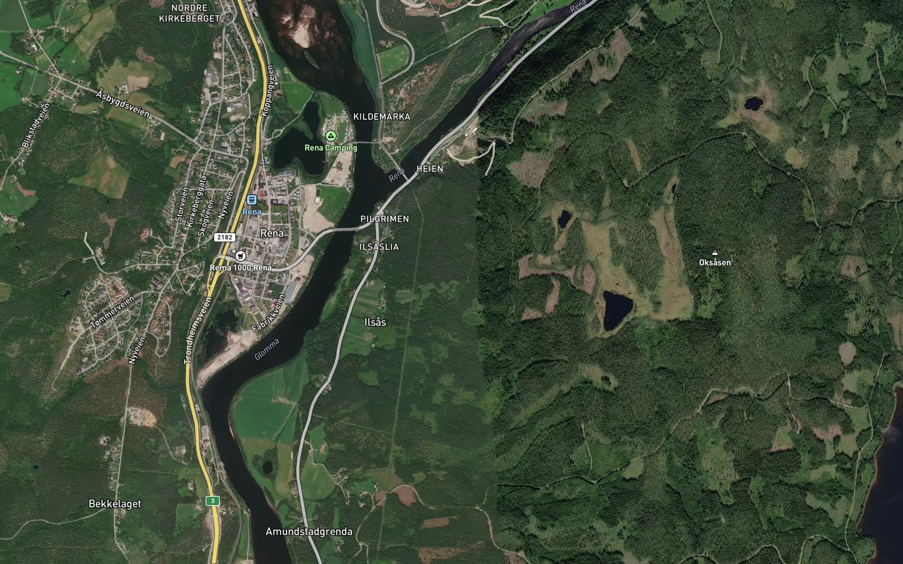 Satellite map of the Sagbekken
