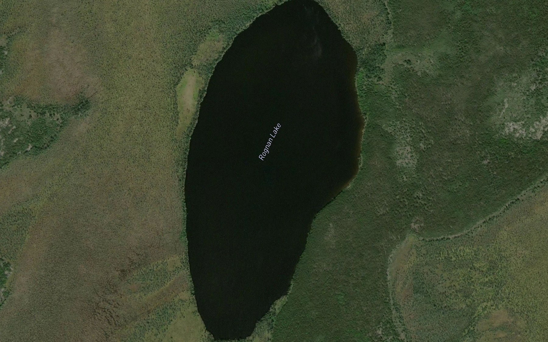 Satellite map of the Rognan Lake