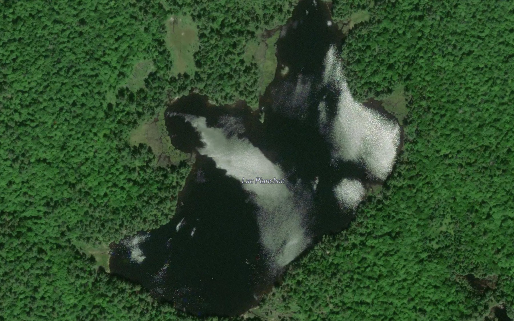 Satellite map of the Lac Planchon