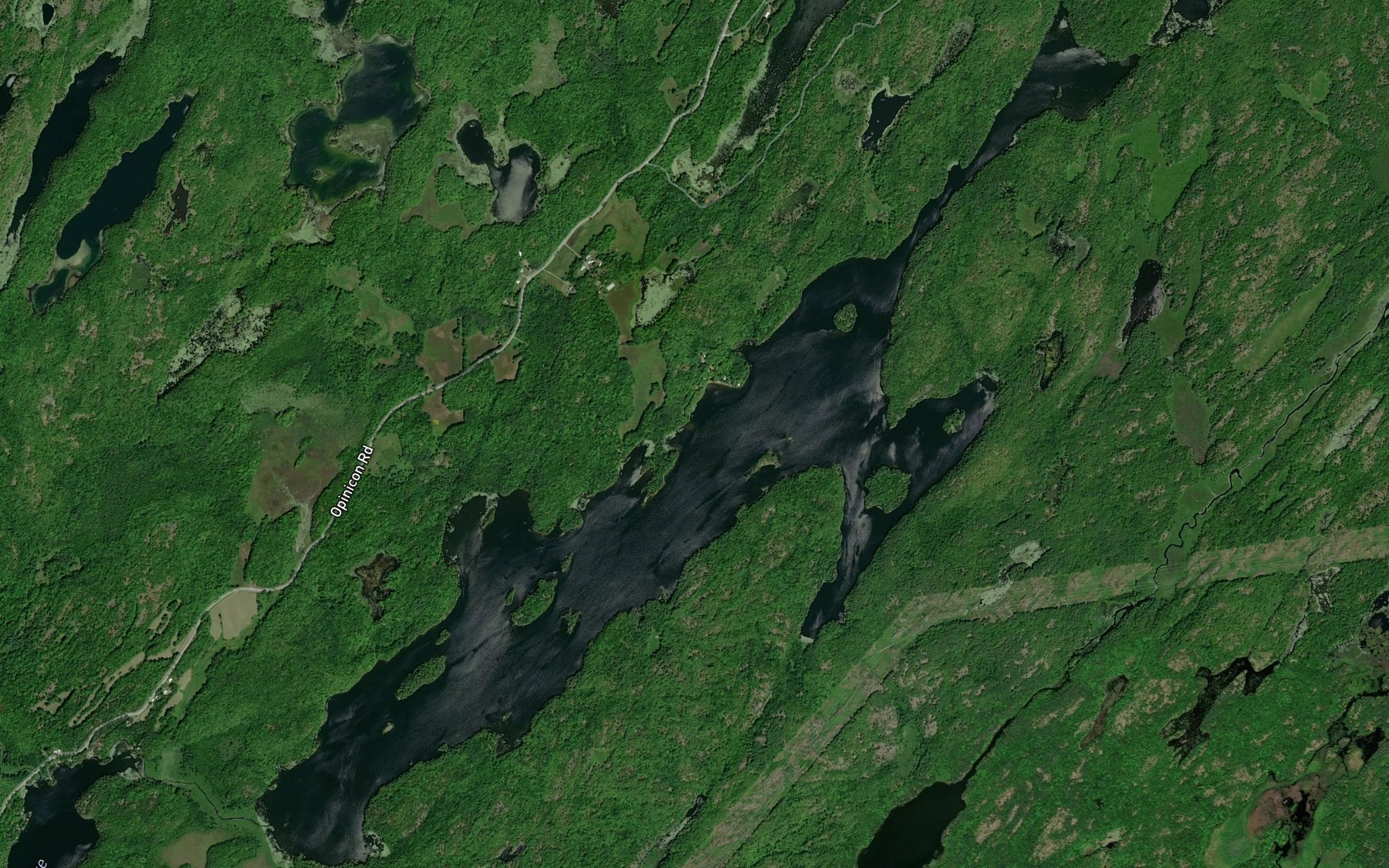 Satellite map of the Lower Rock Lake