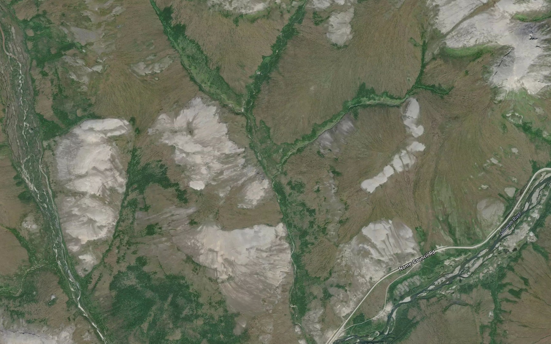Satellite map of the Coarse Gold Creek