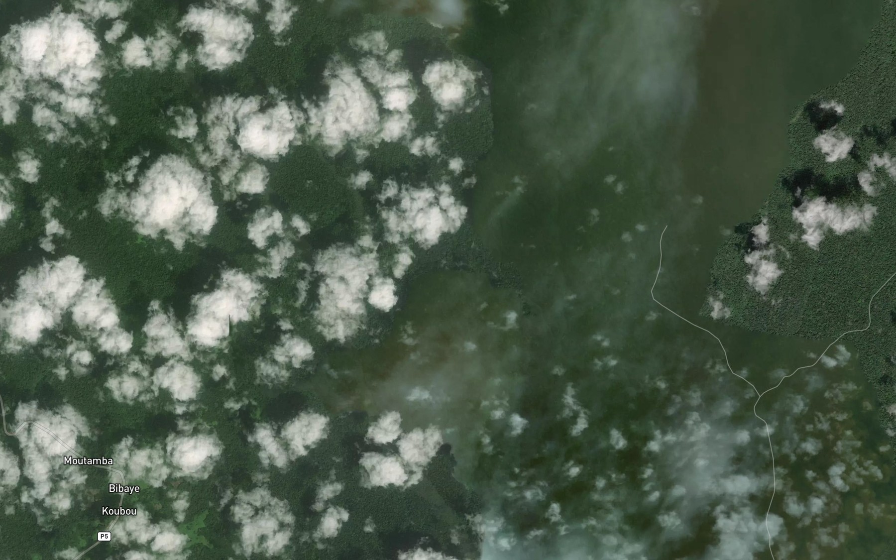Satellite map of the Lebama