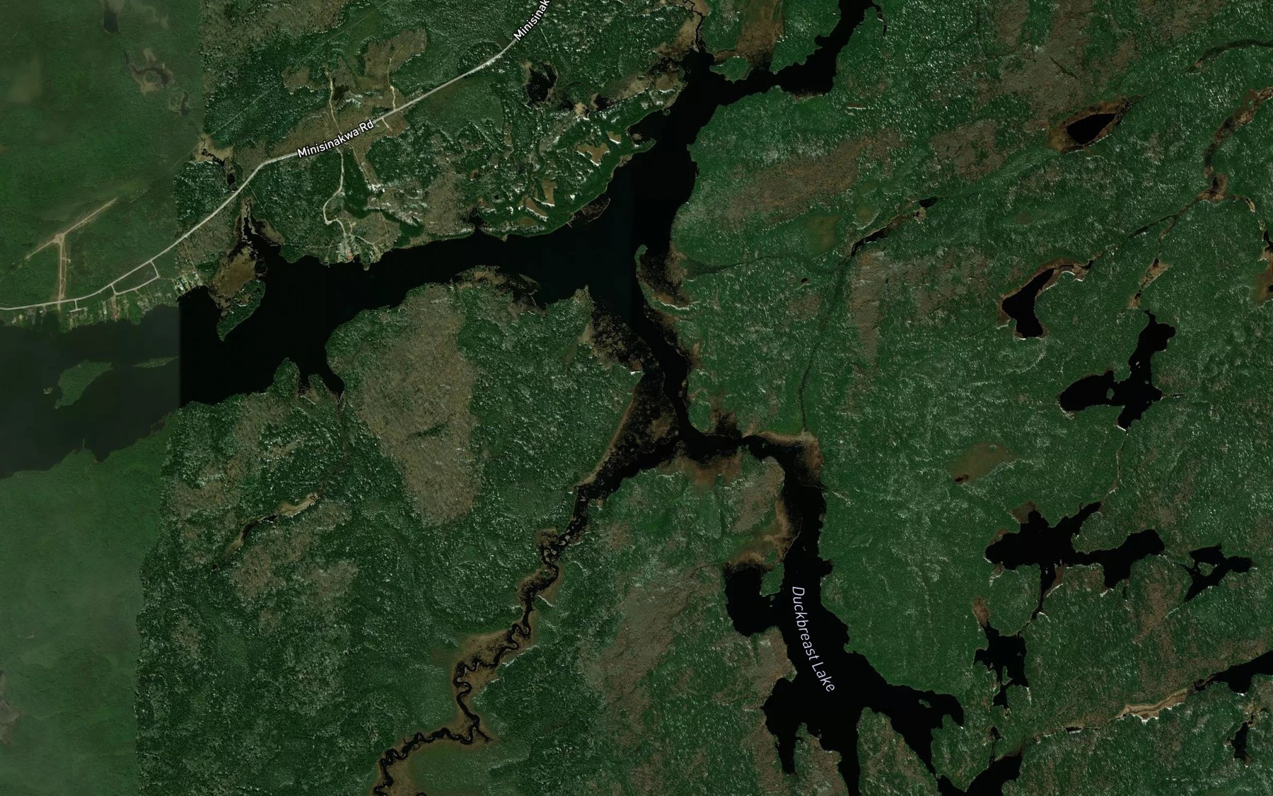 Satellite map of the Noble River