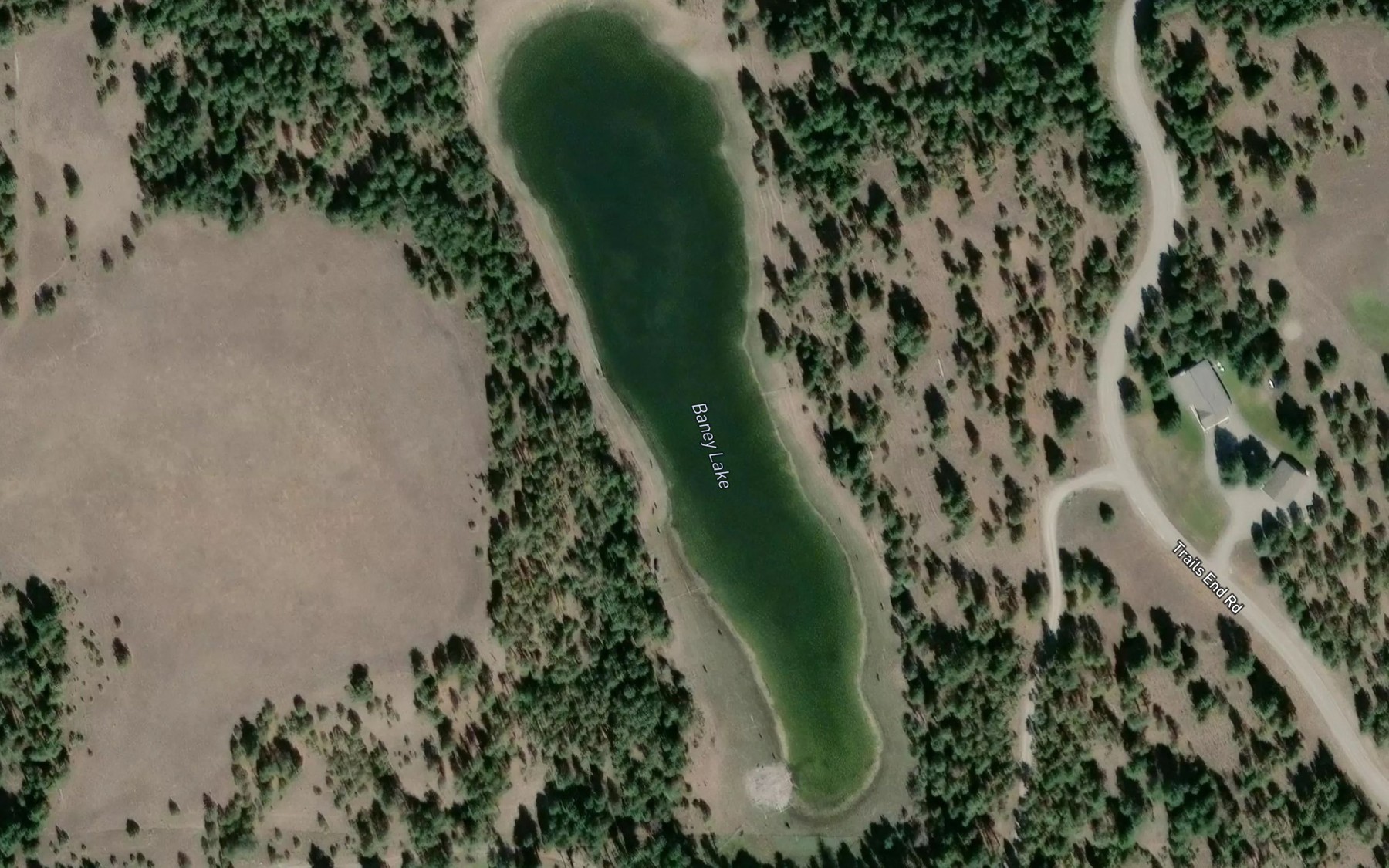Satellite map of the Baney Lake