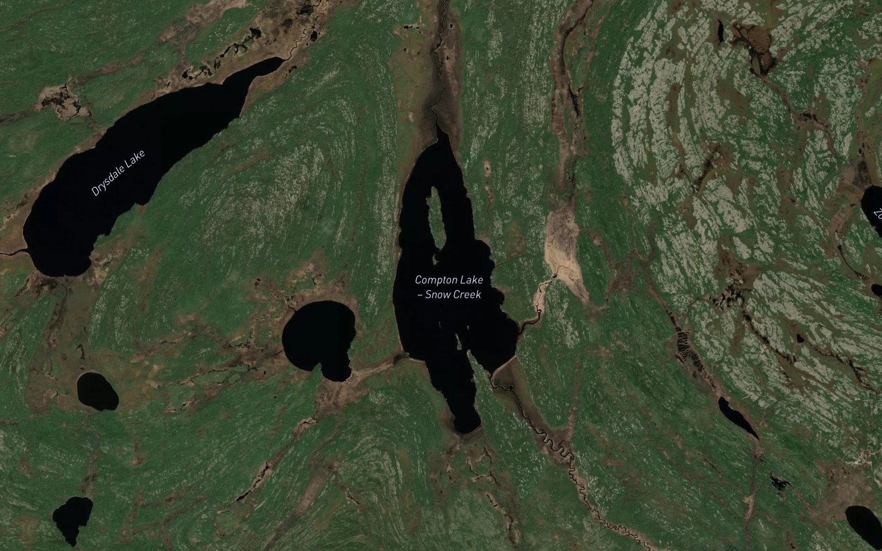 Satellite map of the Compton Lake