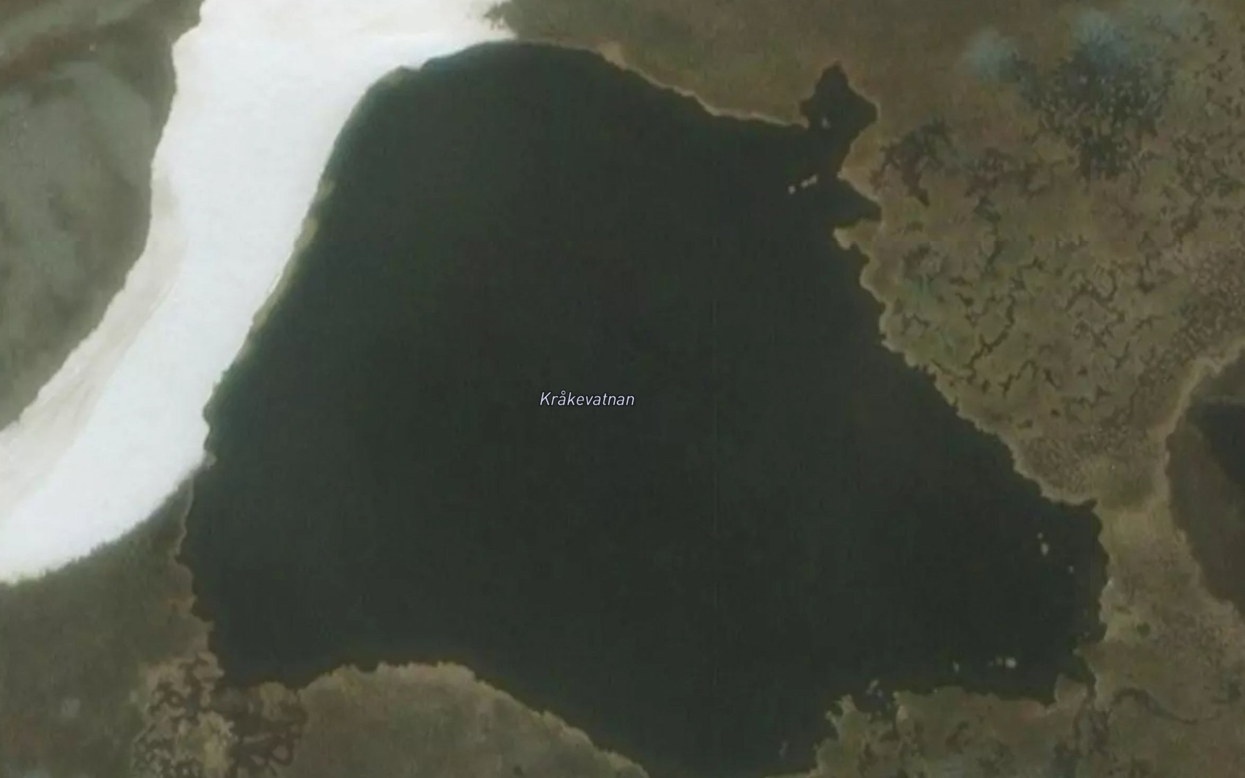 Satellite map of the Krakevatnan