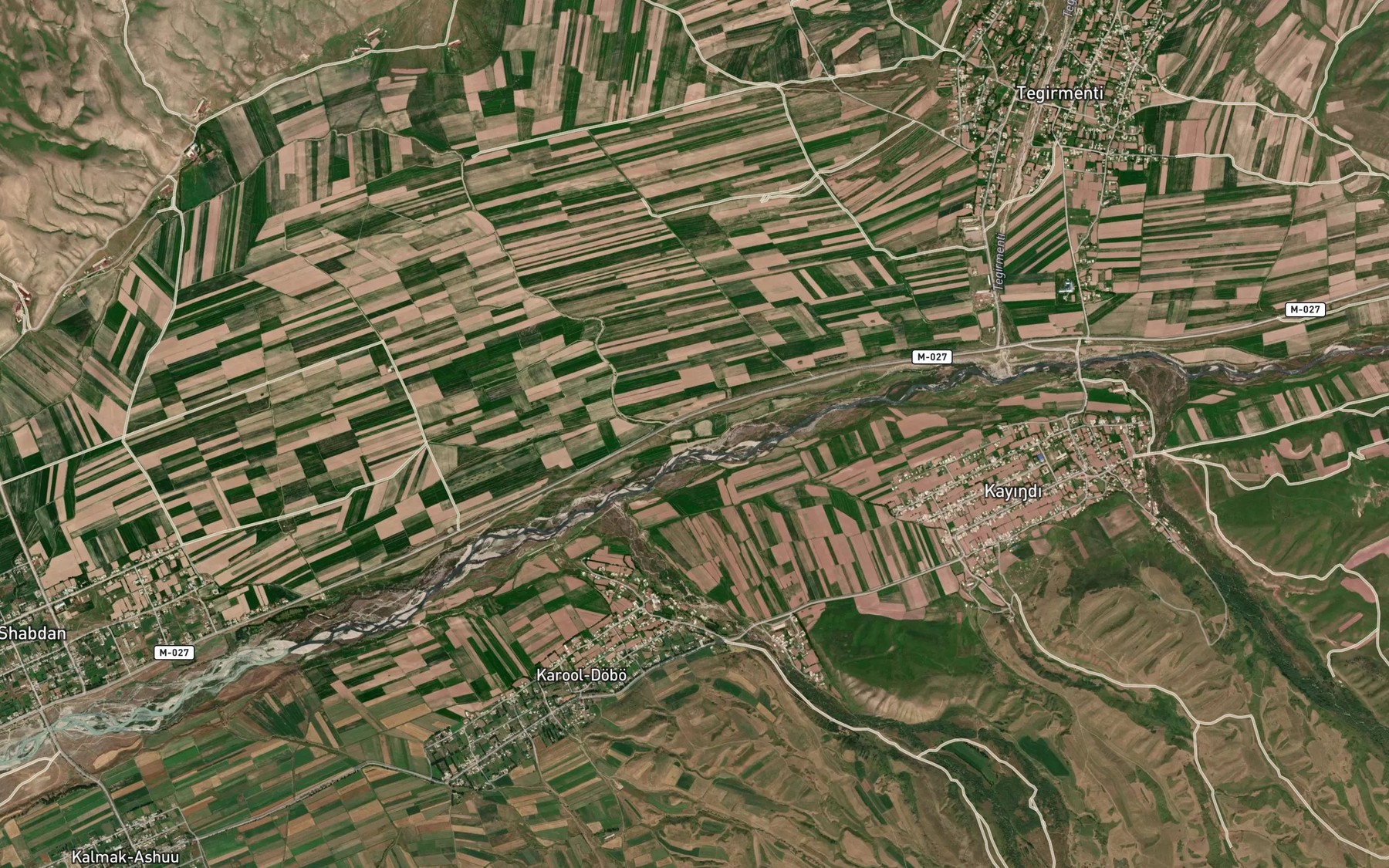 Satellite map of the Ushbulak