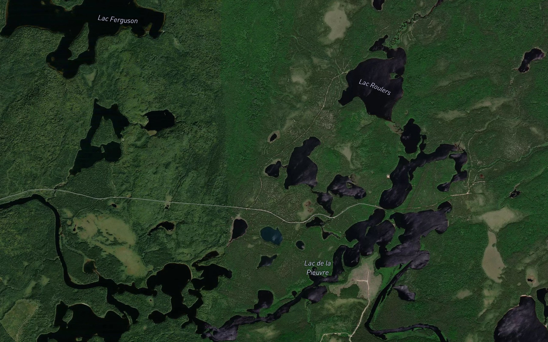 Satellite map of the Lac du Serval