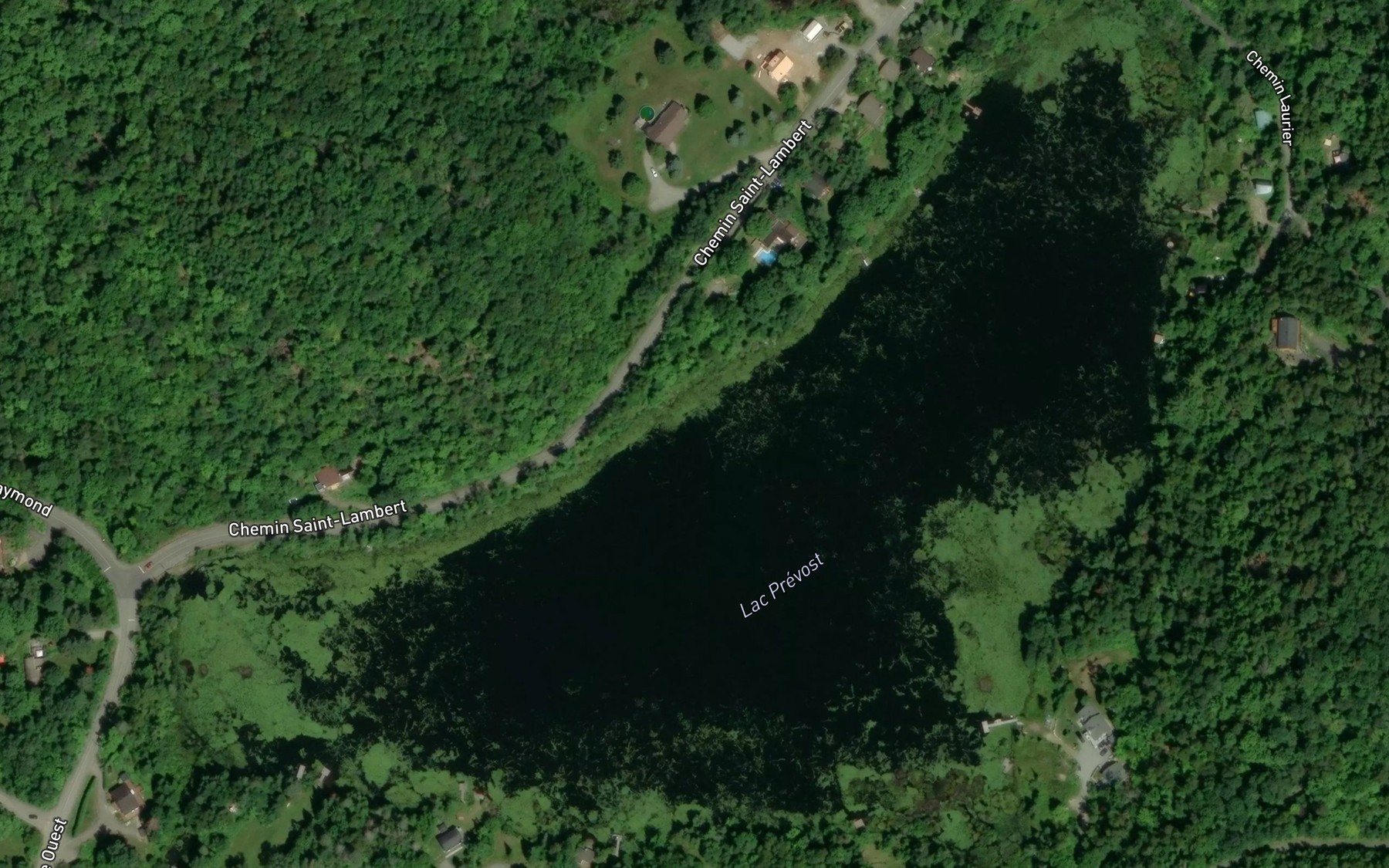 Satellite map of the Lac Prevost