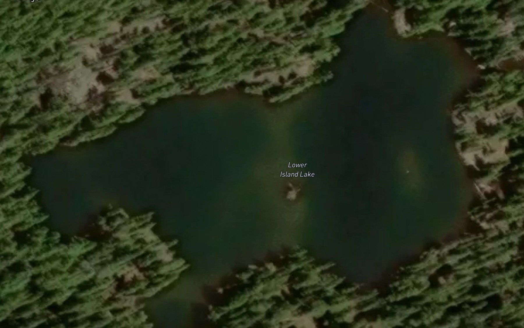 Satellite map of the Lower Island Lake
