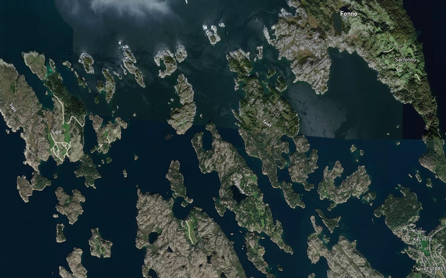 Satellite map of the Holkahola
