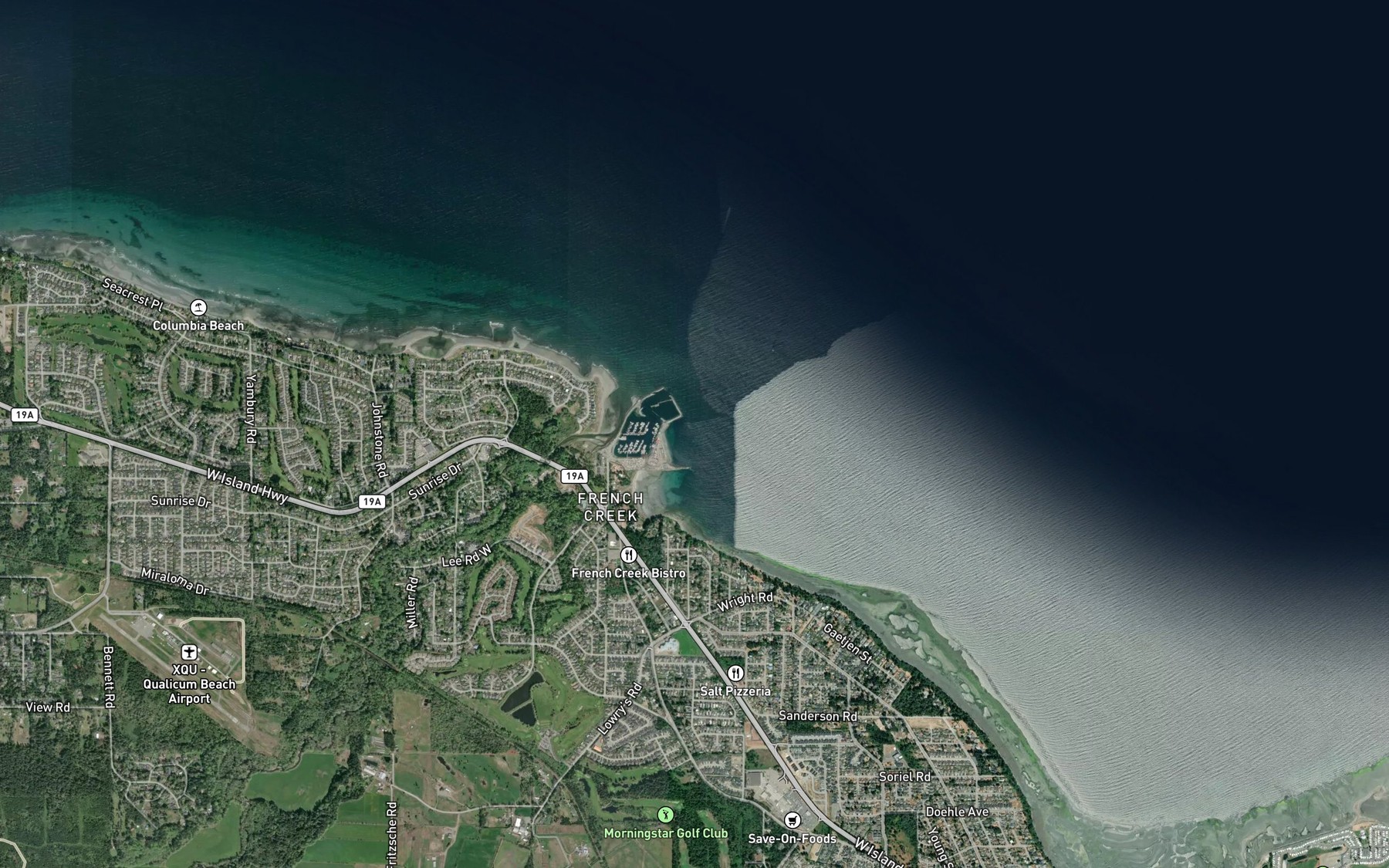 Satellite map of the French Creek