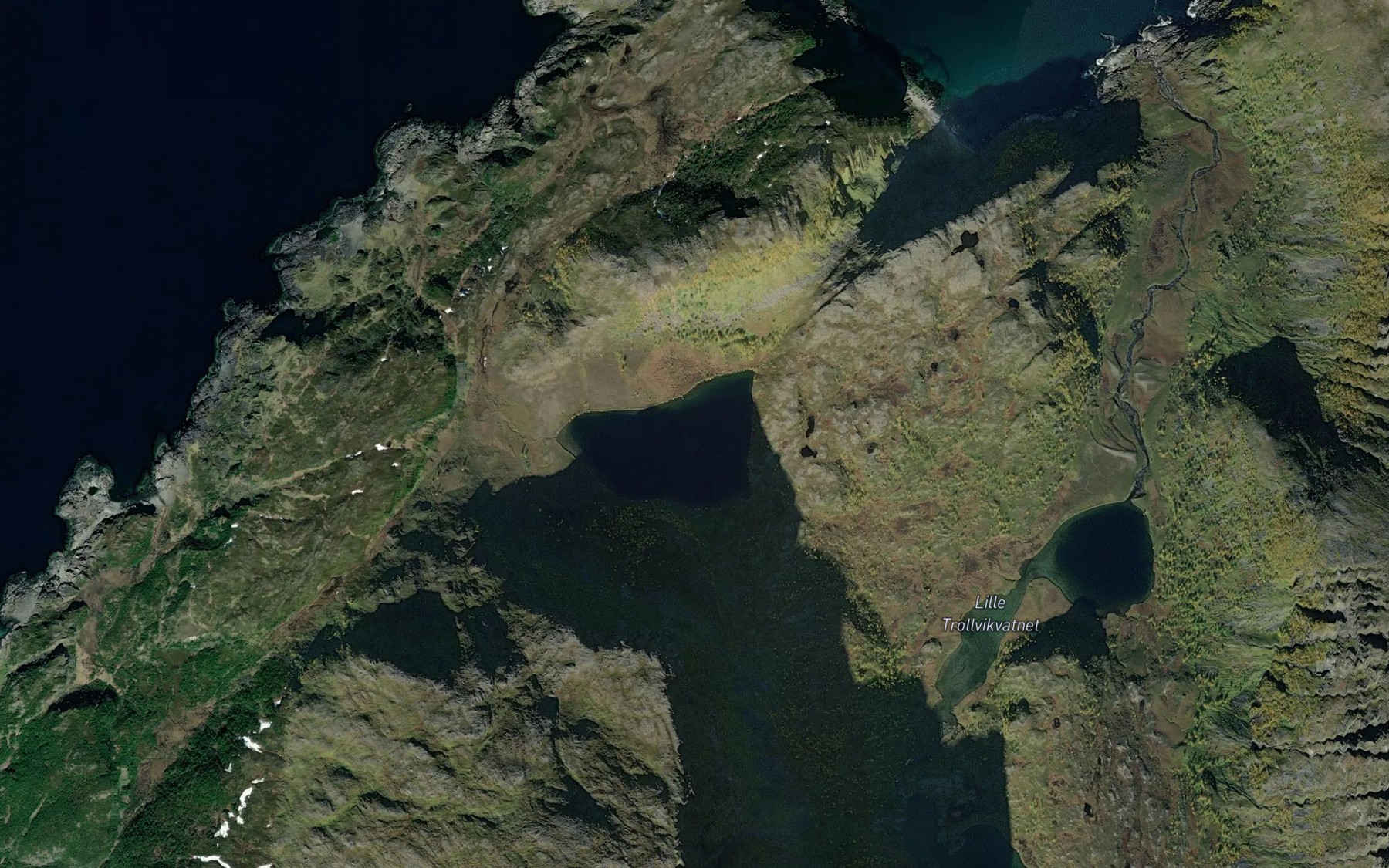 Satellite map of the Cahppesjavri